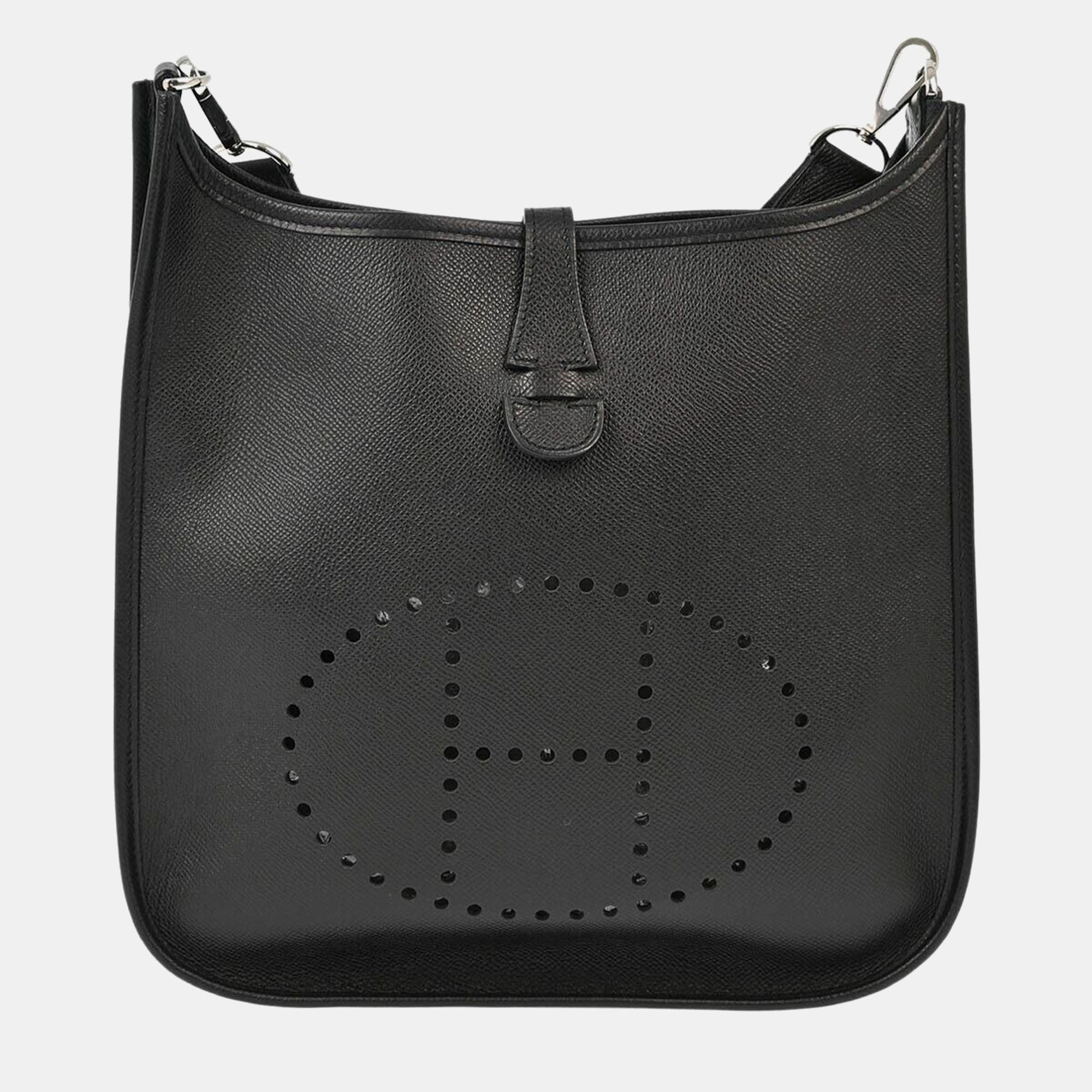 

Hermes Black Epsom Evelyne 2 Pm Shoulder Bag