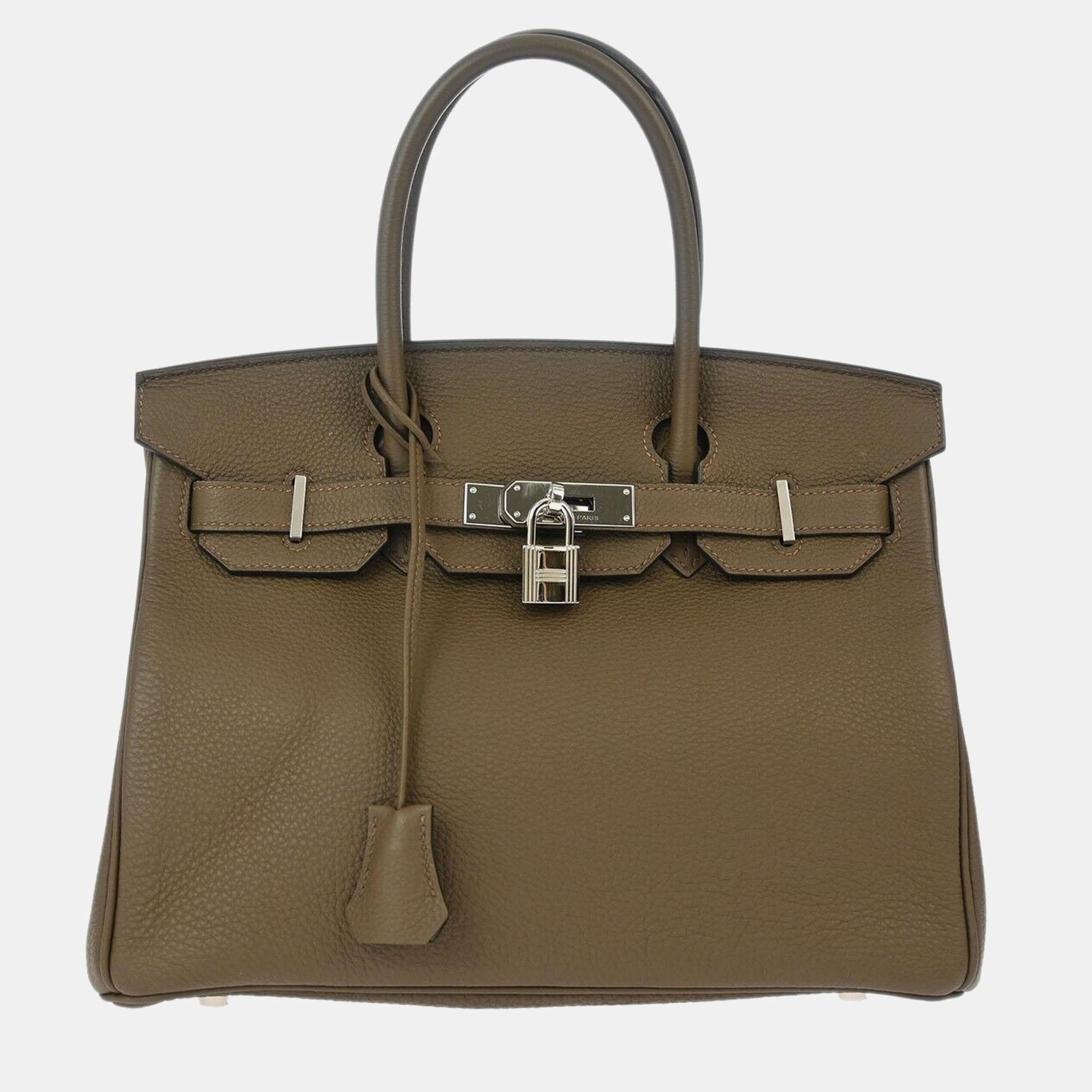 

Hermes Taupe Togo Birkin 30 Handbag, Brown