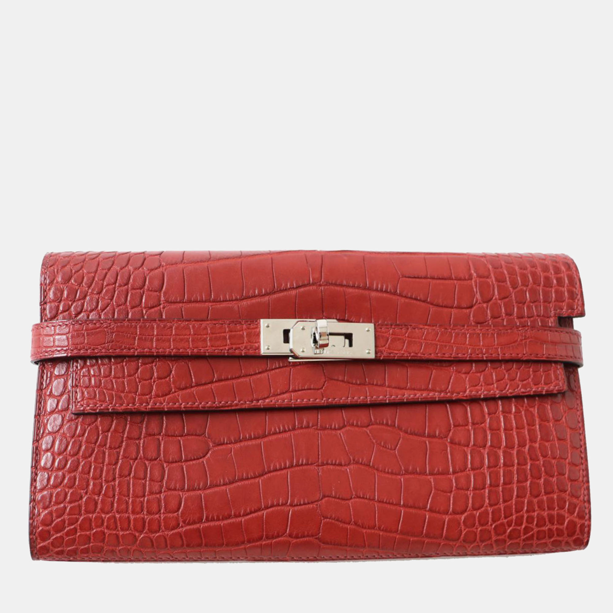 

Hermes Alligator Burgundy Red Kelly Wallet