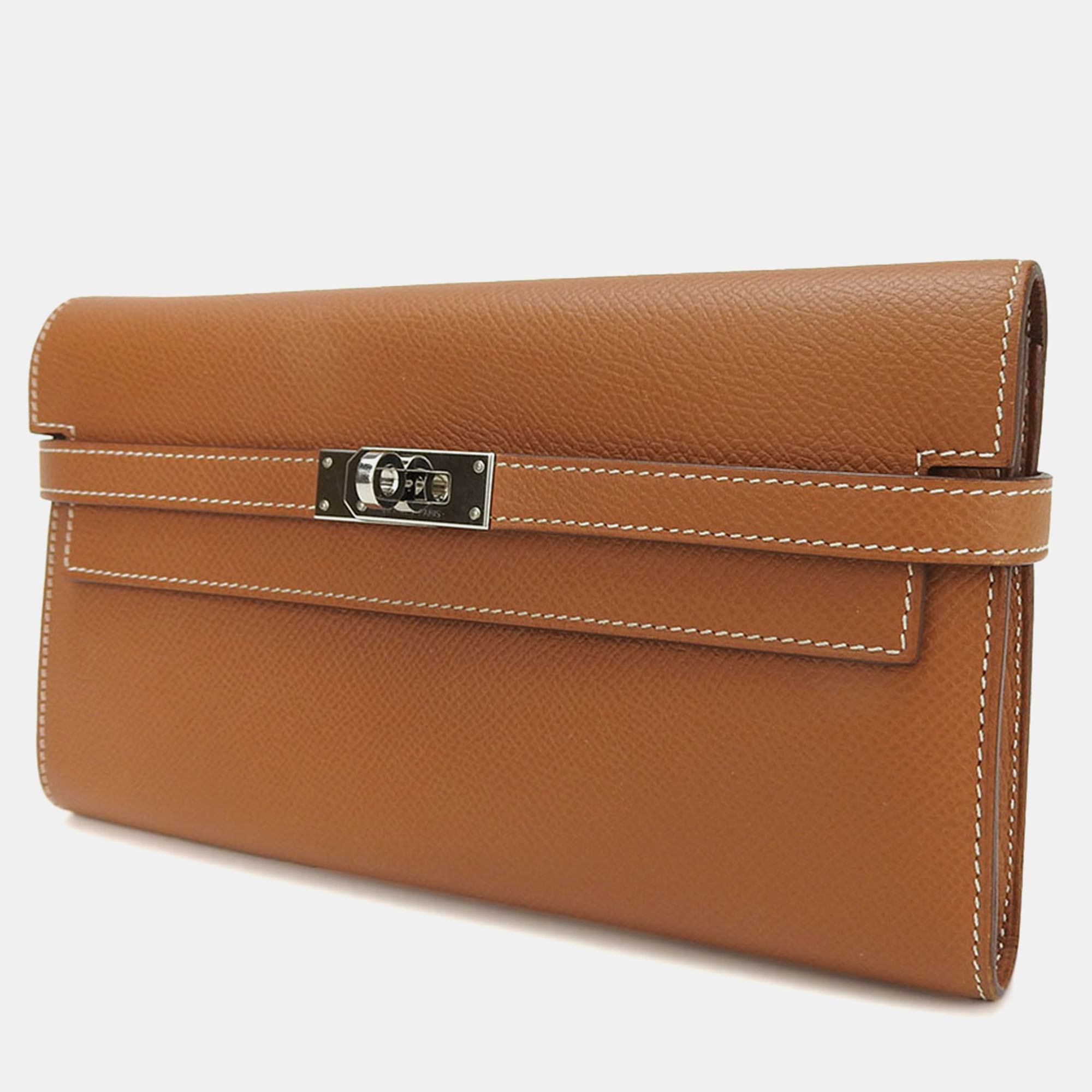 

Hermes Kelly Wallet Epsom Brown Brown Leather