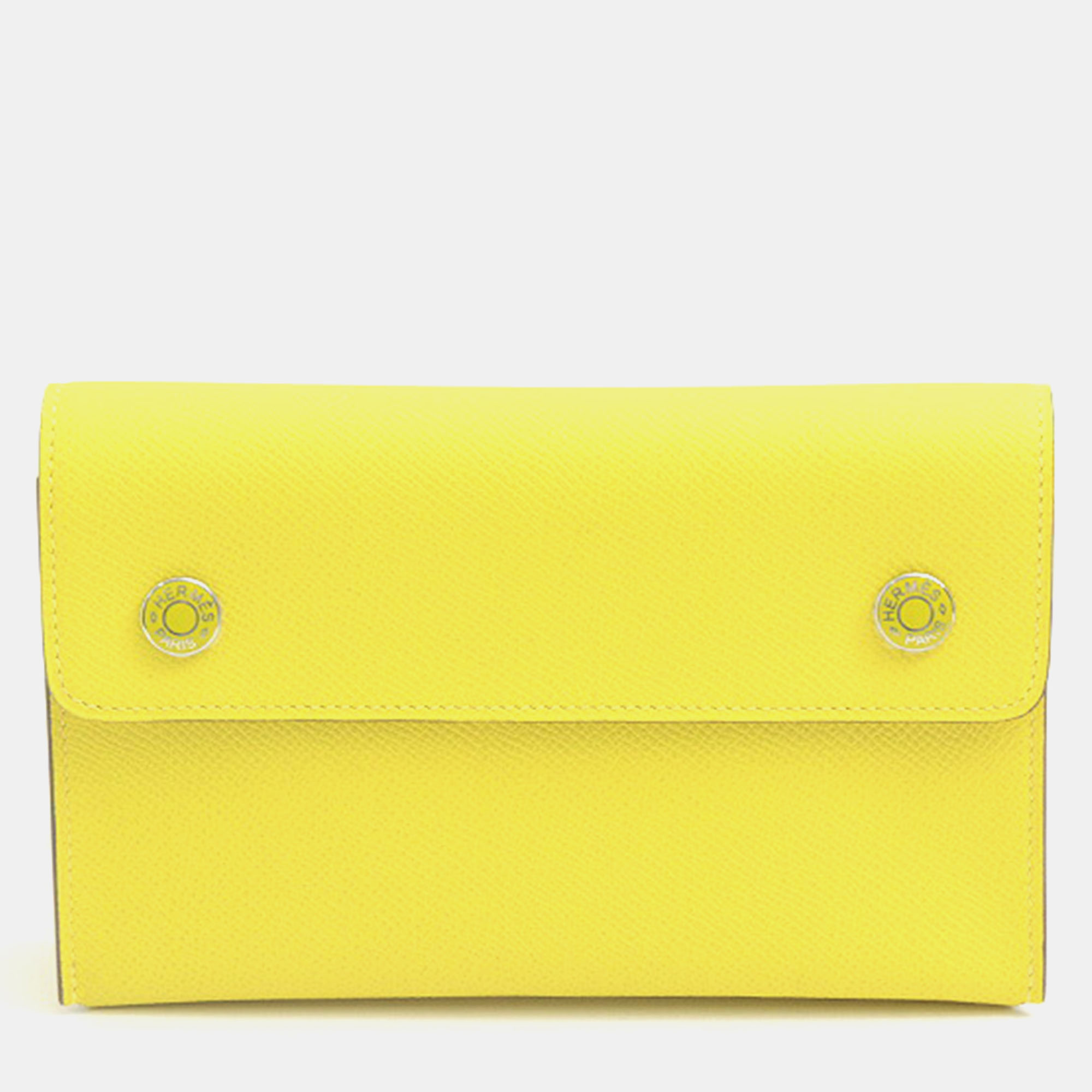 

Hermes Voe Epsom Shoulder Wallet Yellow Yellow Leather