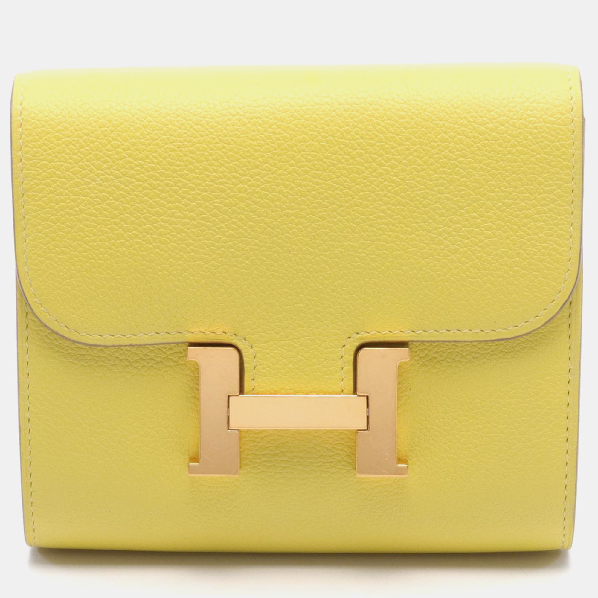 

Hermes Constance Compact Bifold Wallet Yellow