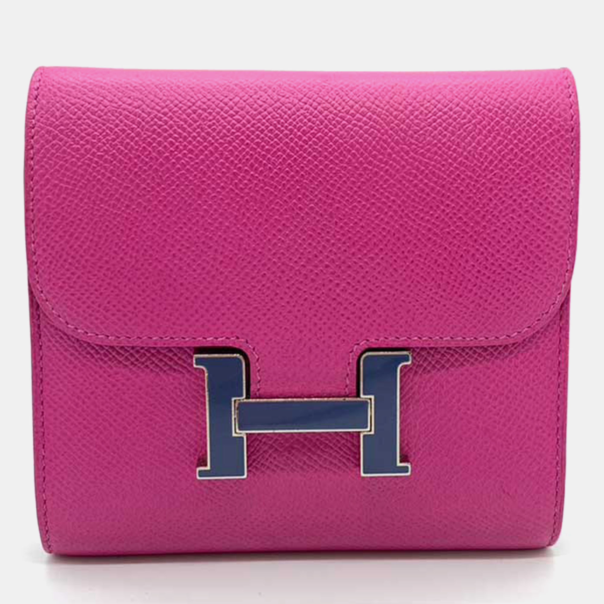 

Hermes Constance Compact Wallet Pink Pink Leather