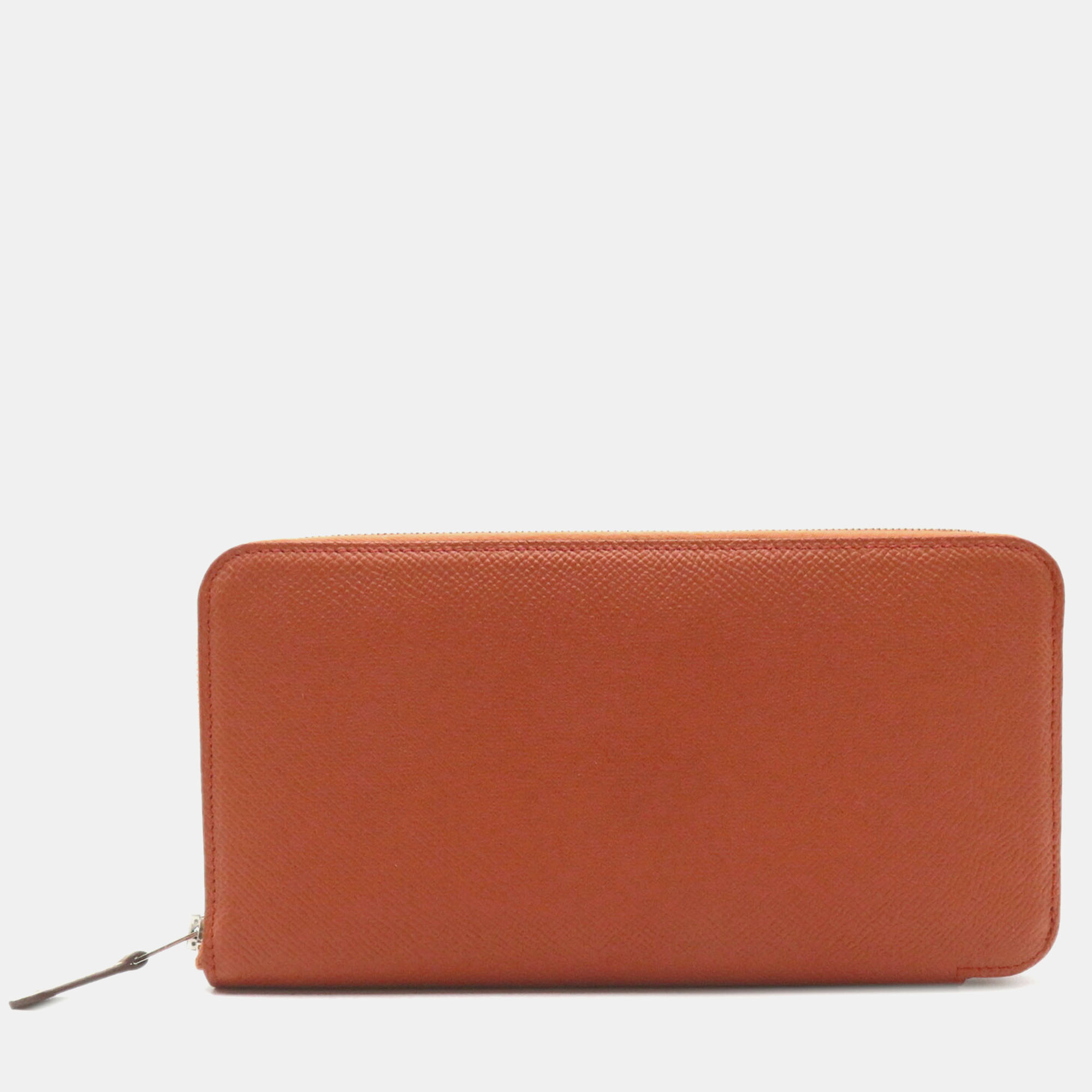 

Hermes Azap Silk'In Leather Long Wallet Orange Leather