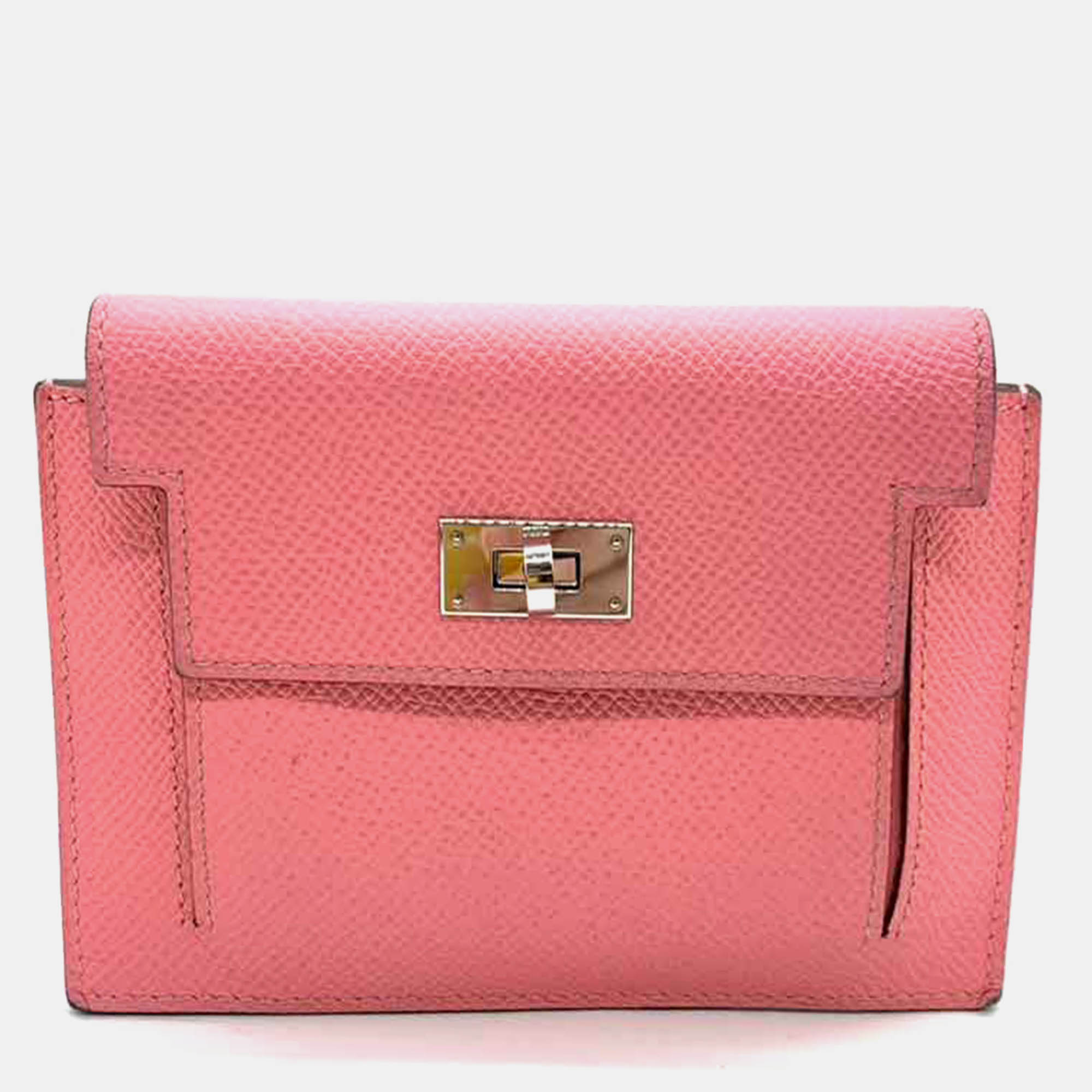 

Hermes Kelly Pocket Compact Coin Case Pink Pink Leather