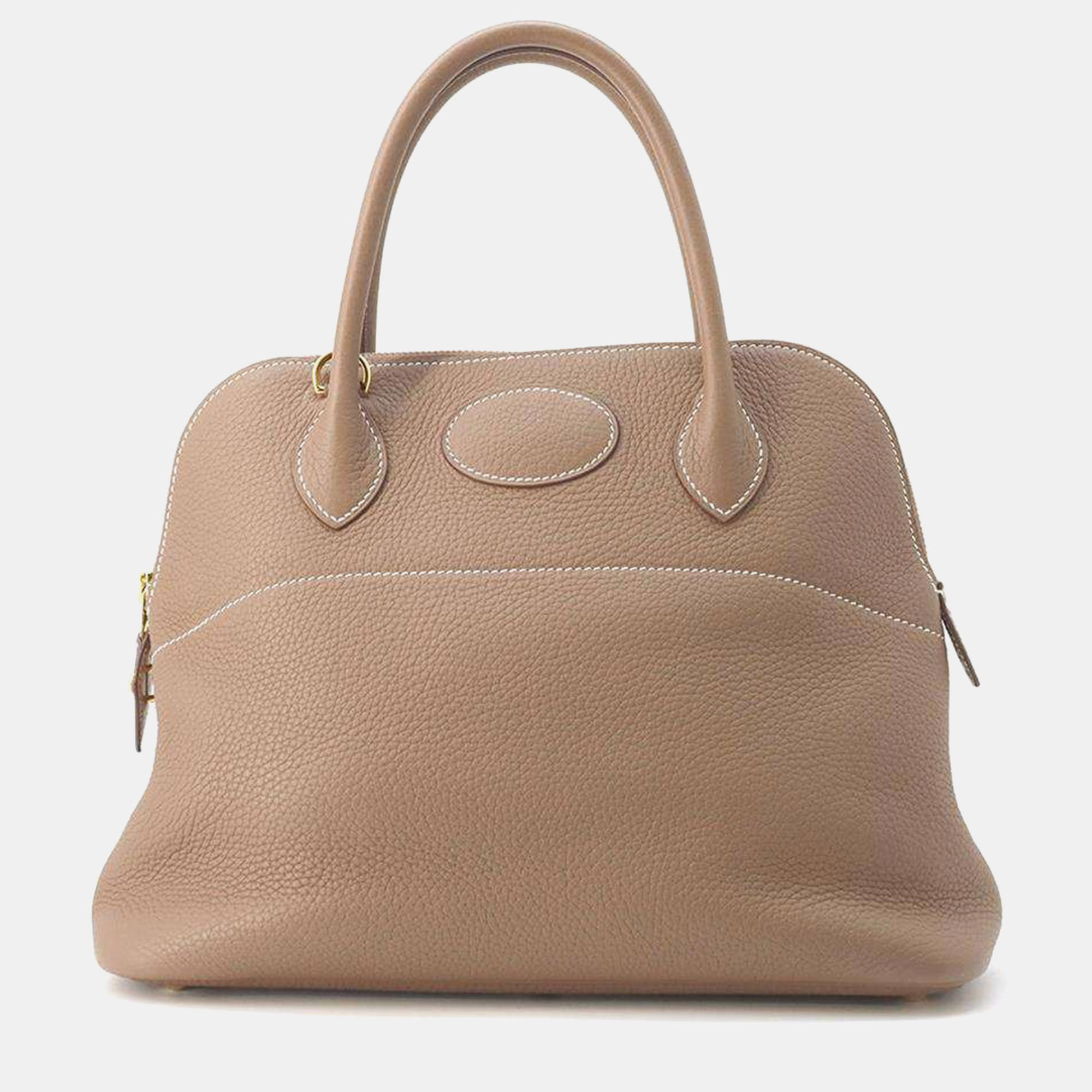 

Hermes Bolide Etoupe Taurillon Clemence Size, Brown