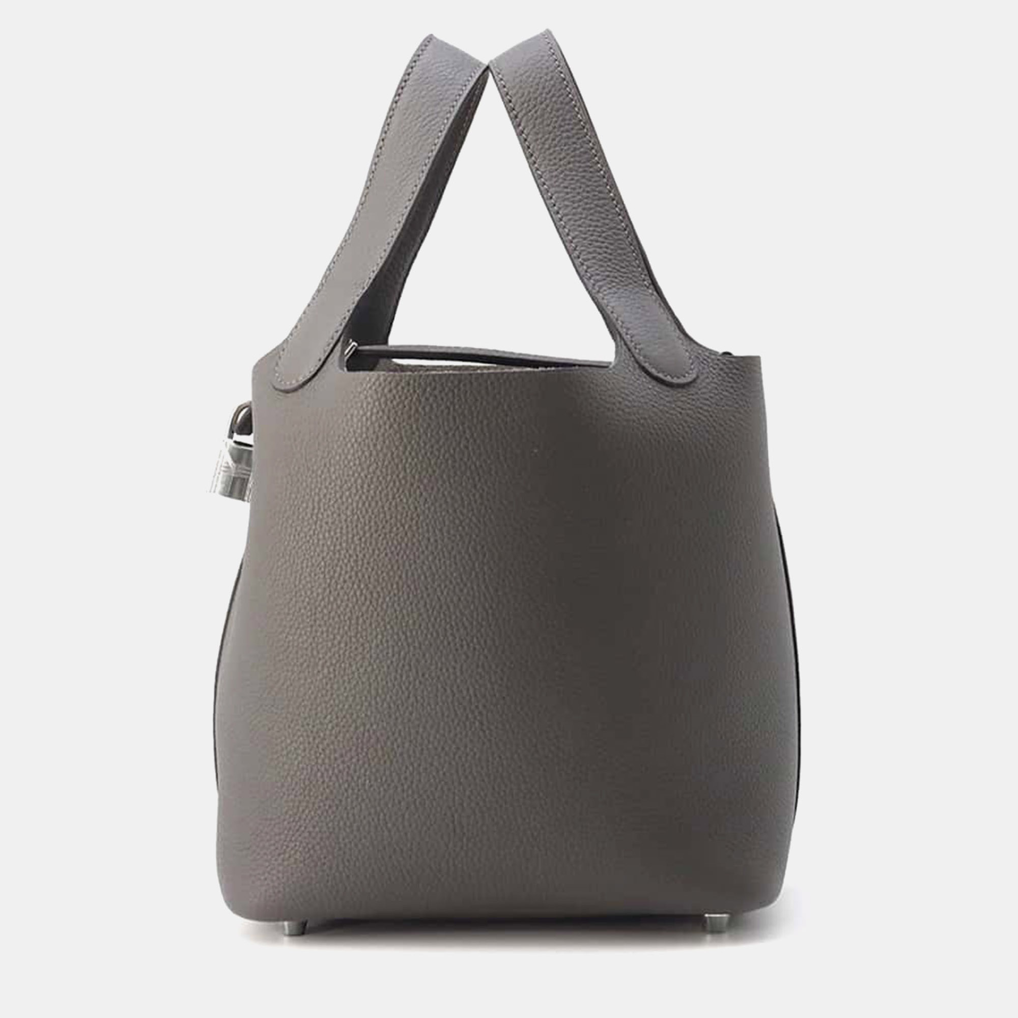 

Hermes Graphite Taurillon Maurice Picotin Lock bag Size Pm, Grey