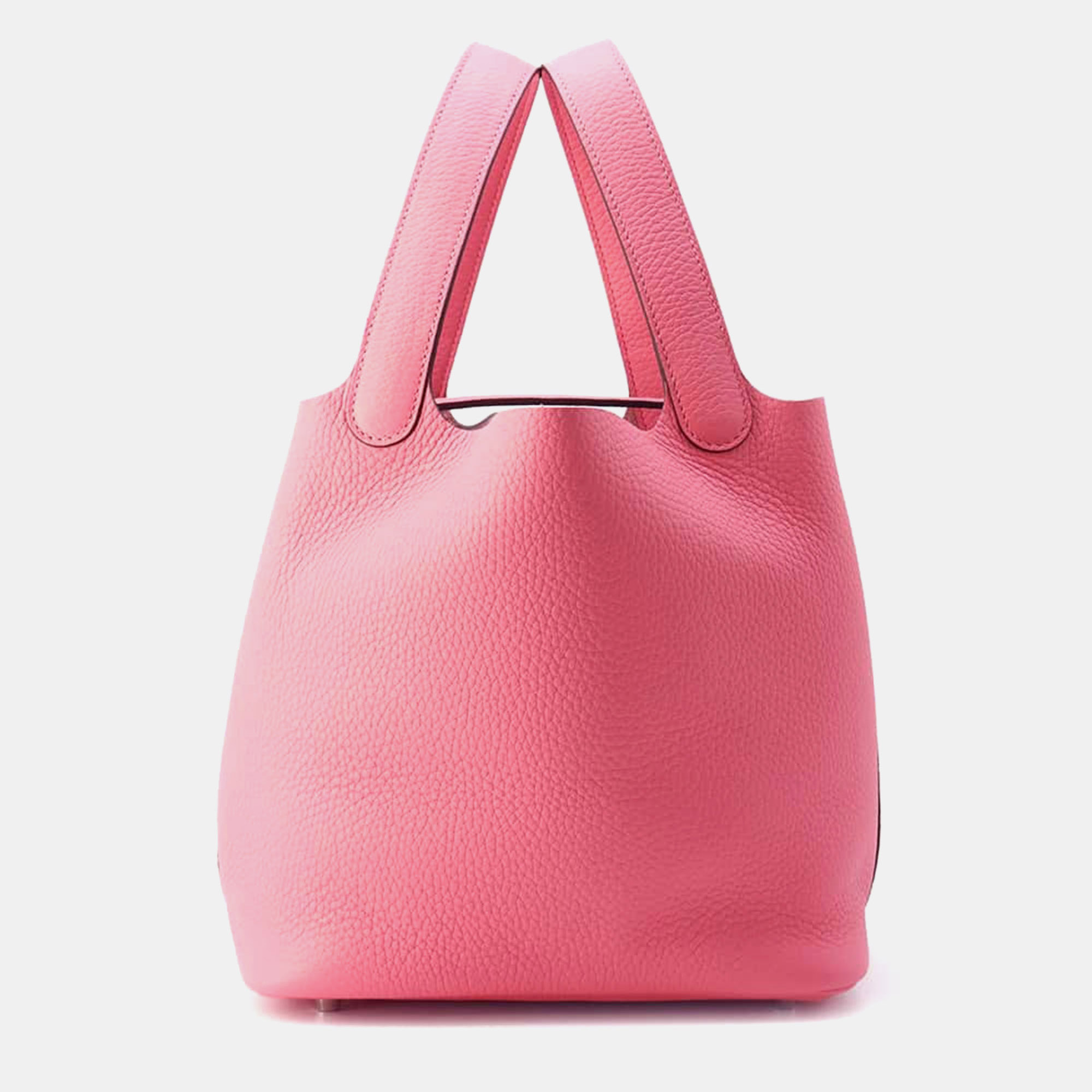 

Hermes Rose Azalee Taurillon Clemence Picotin Lock bag Size Mm, Pink