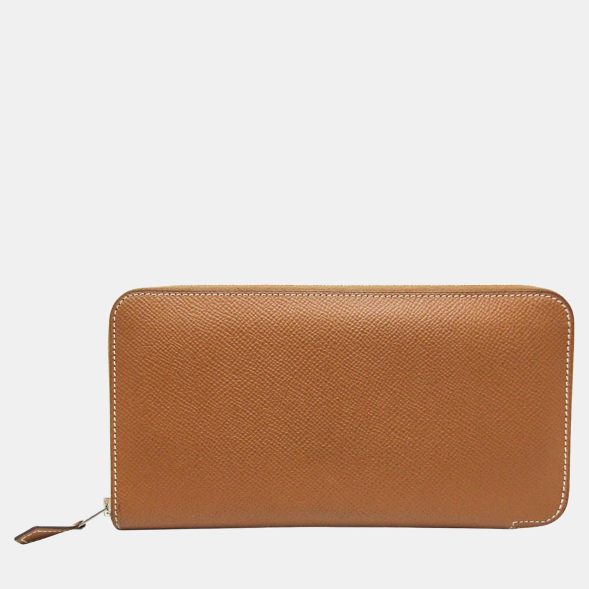 

Hermes Brown Asap Long Epsom Leather Long Wallet