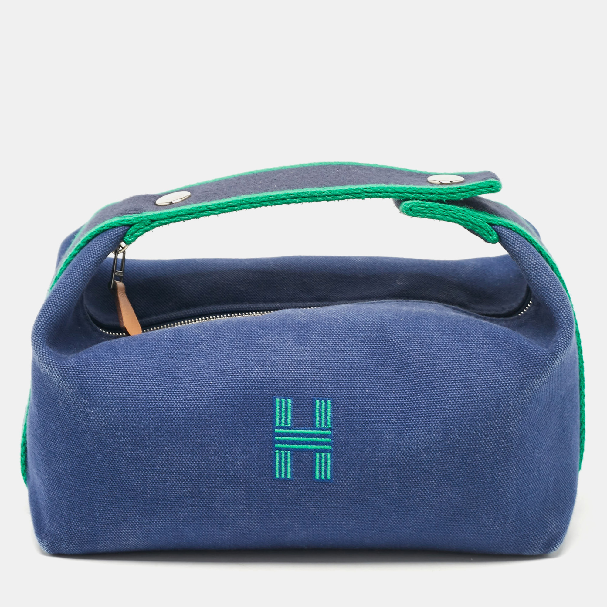 

Hermès Marine Canvas  Bride-a-Brac Case, Blue