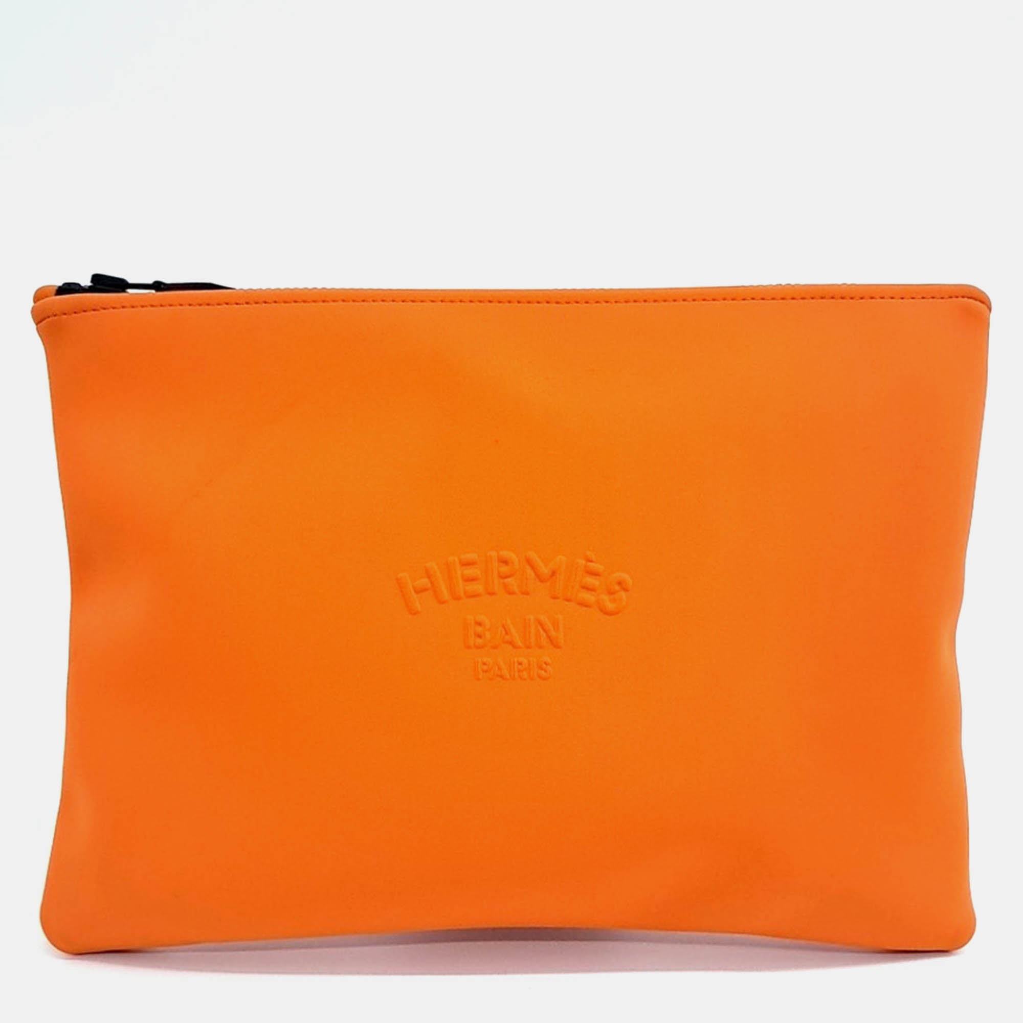 

Hermes Orange Fabric fabric pouch