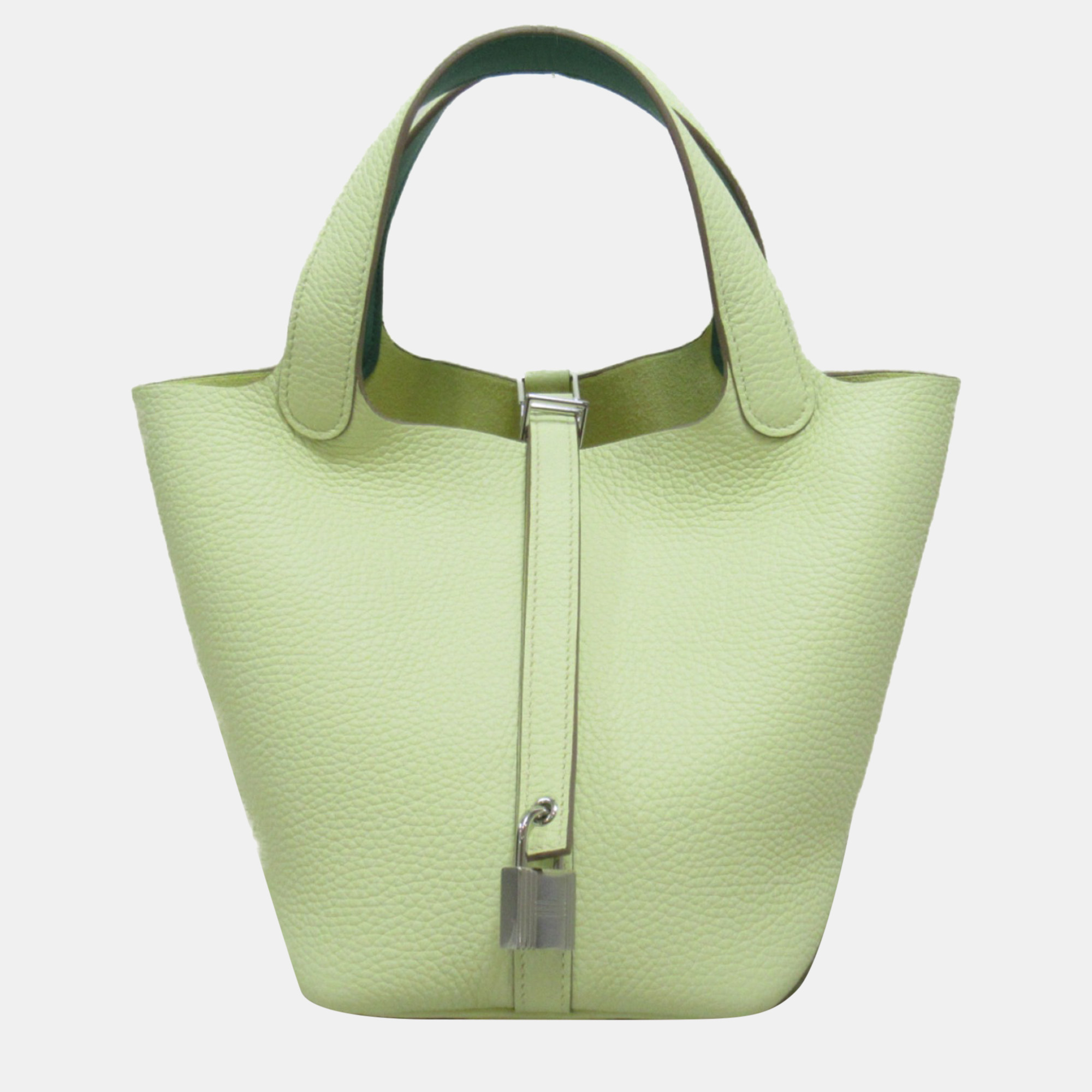 

Hermes Green Leather Picotin Lock Pm Leather Handbag
