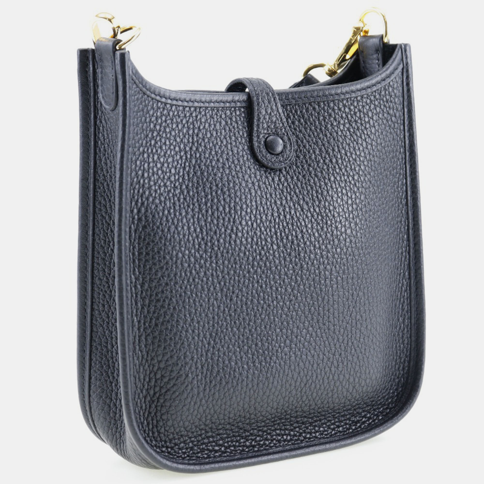 Hermes Black/Gold Leather Evelyne Tpm Shoulder Bag 