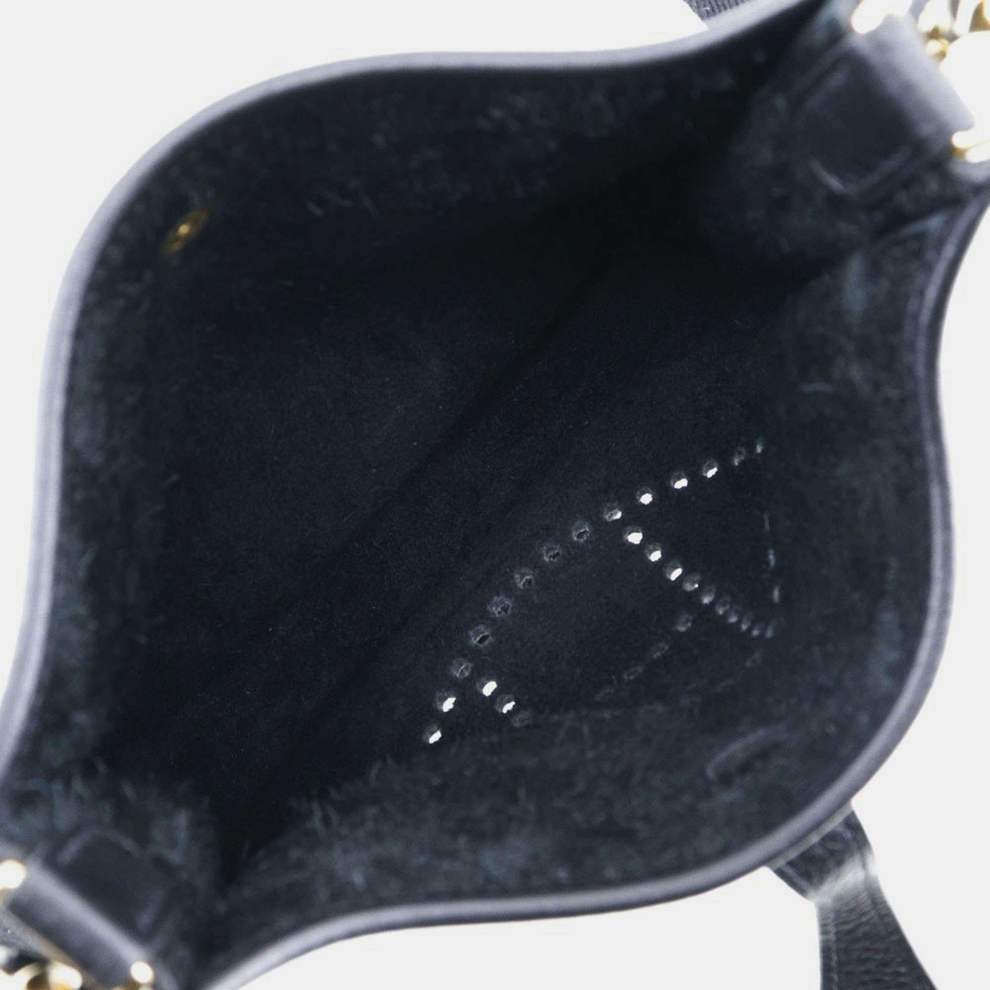 Hermes Black/Gold Leather Evelyne Tpm Shoulder Bag 