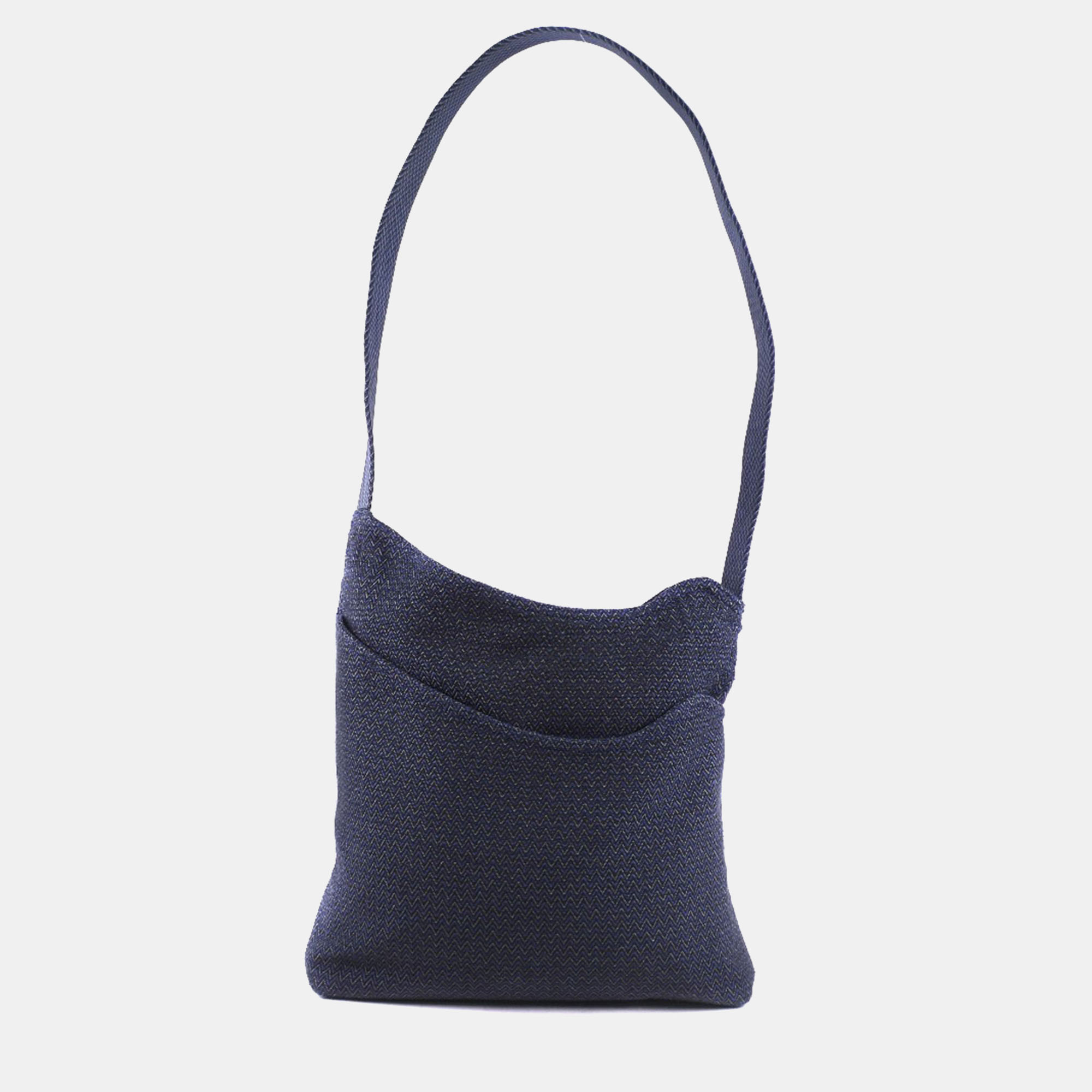 

Hermes Blue Canvas Canvas Sac De Pansage Shoulder Bag