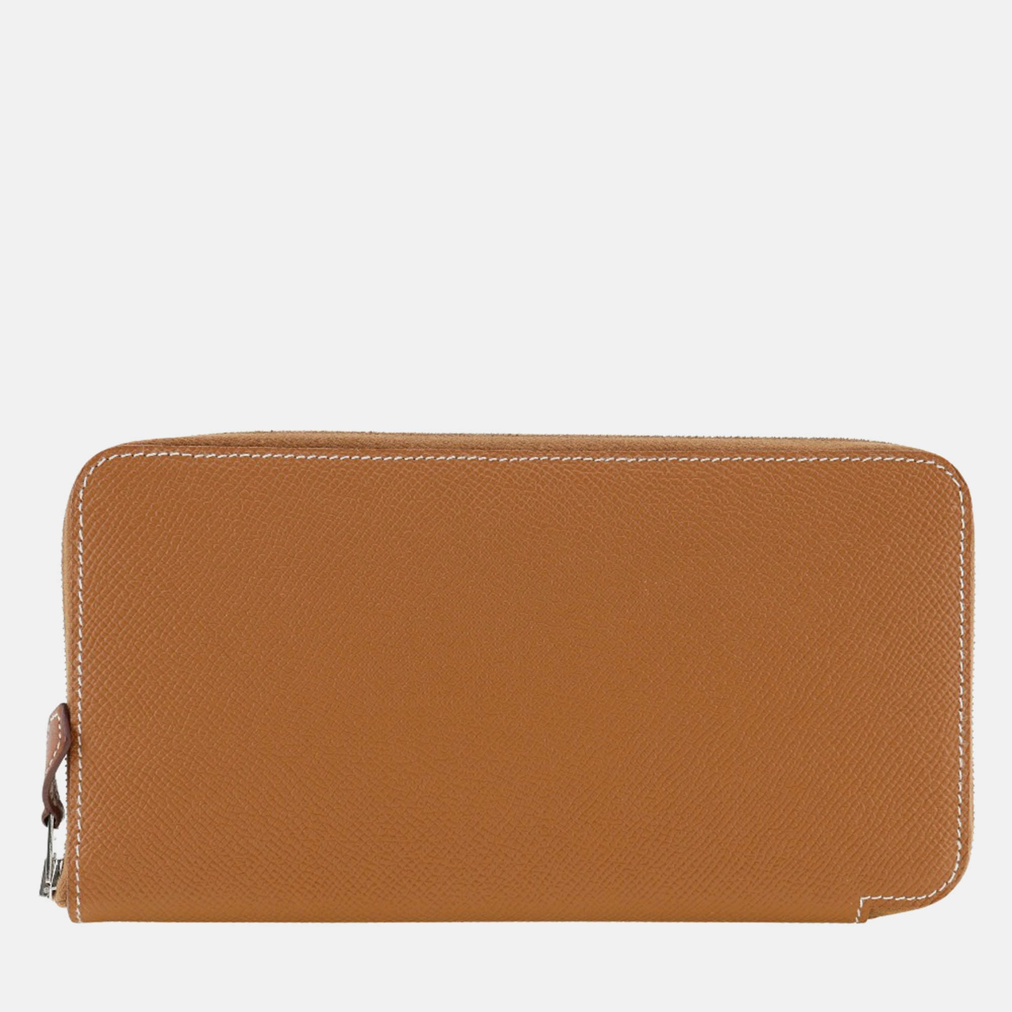 

Hermes Gold Leather Azap Long Silk In Wallet