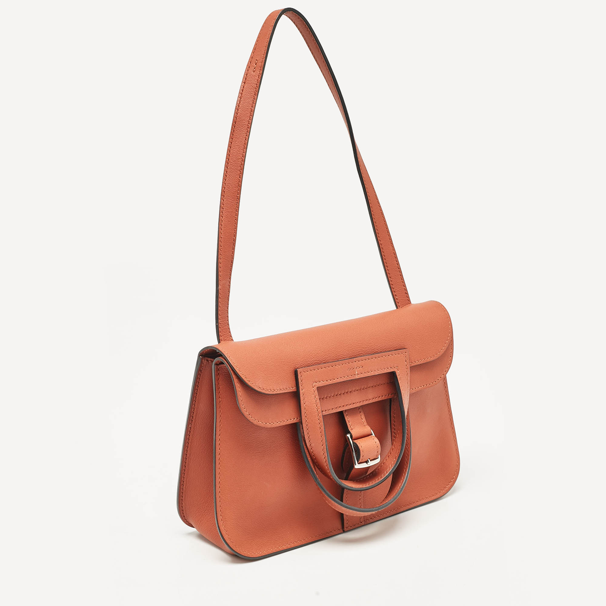 Hermès Cuivre Swift Leather Mini Halzan 22 Bag 