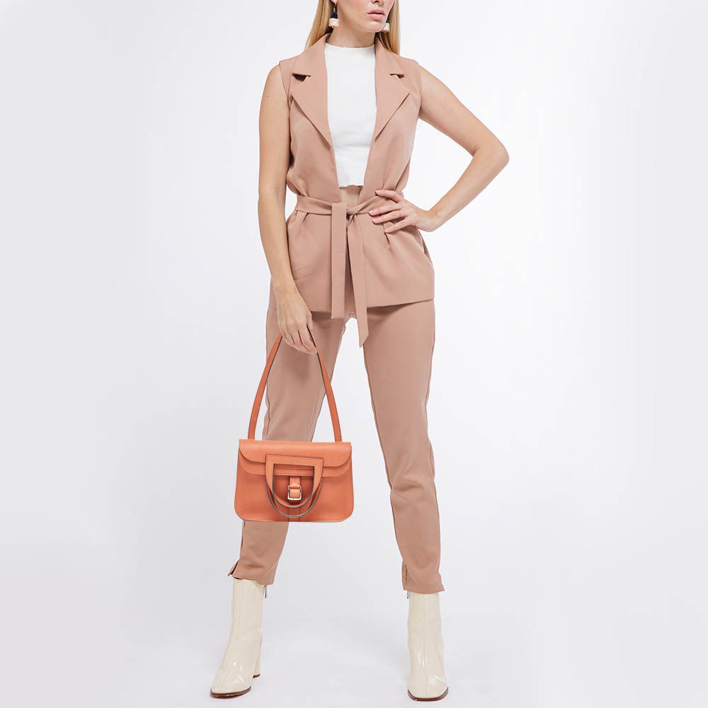 Hermès Cuivre Swift Leather Mini Halzan 22 Bag 