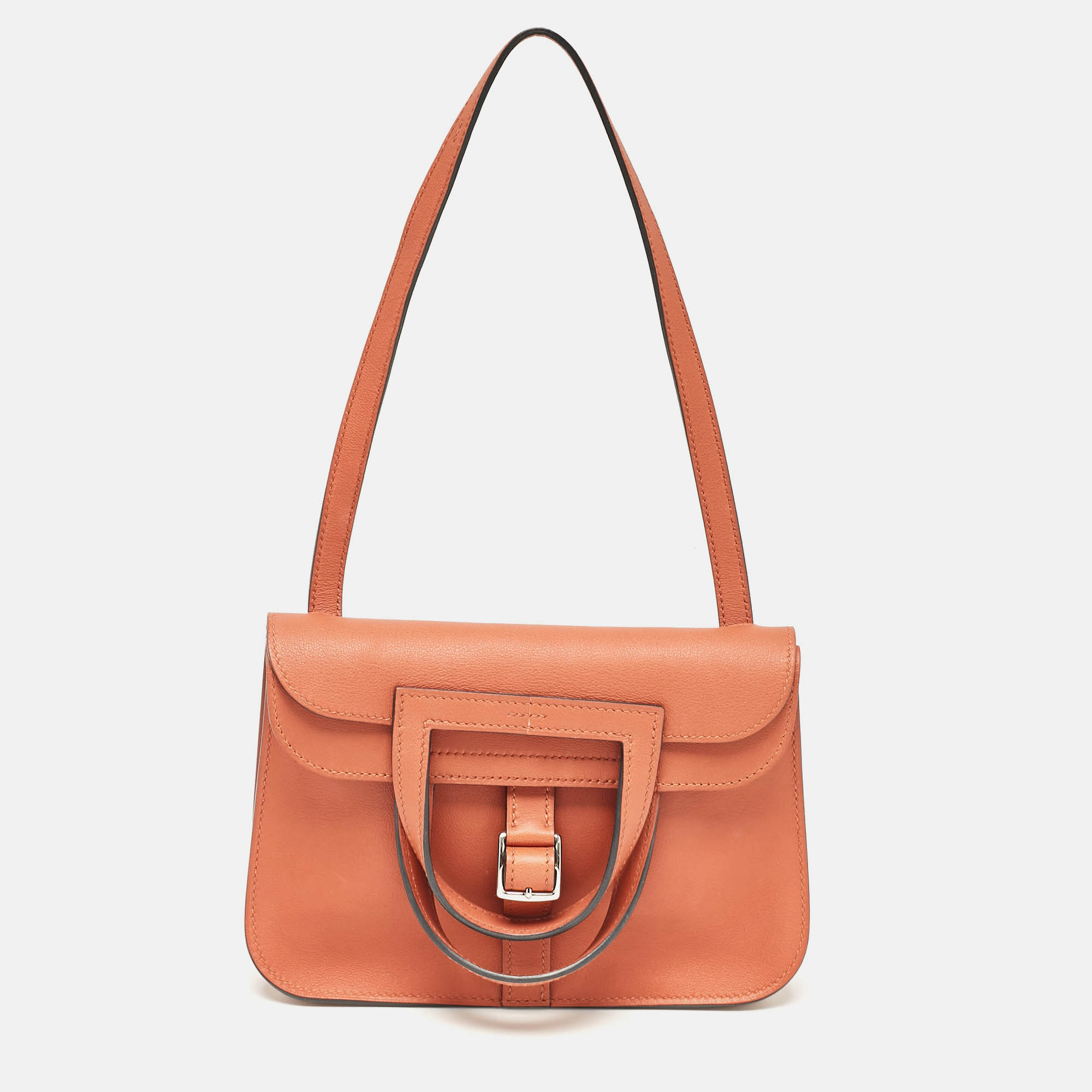 

Hermès Cuivre Swift Leather Mini Halzan 22 Bag, Brown