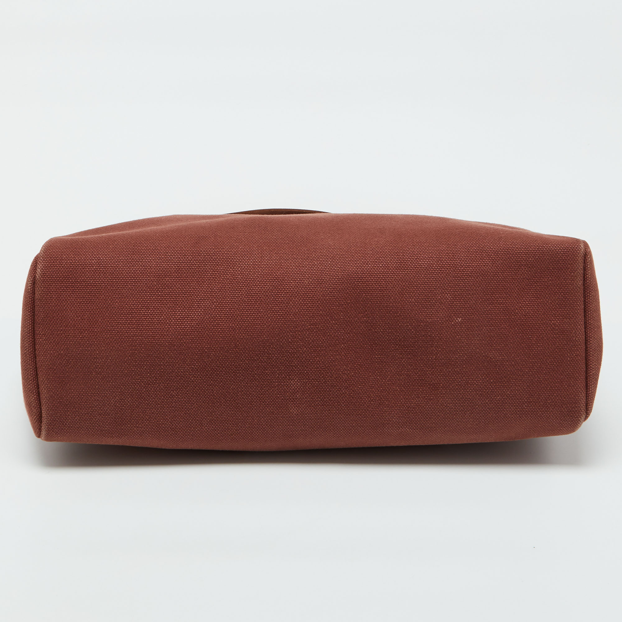 Hermes Rouge H Toile and Leather Herbag Zip 39 Bag 