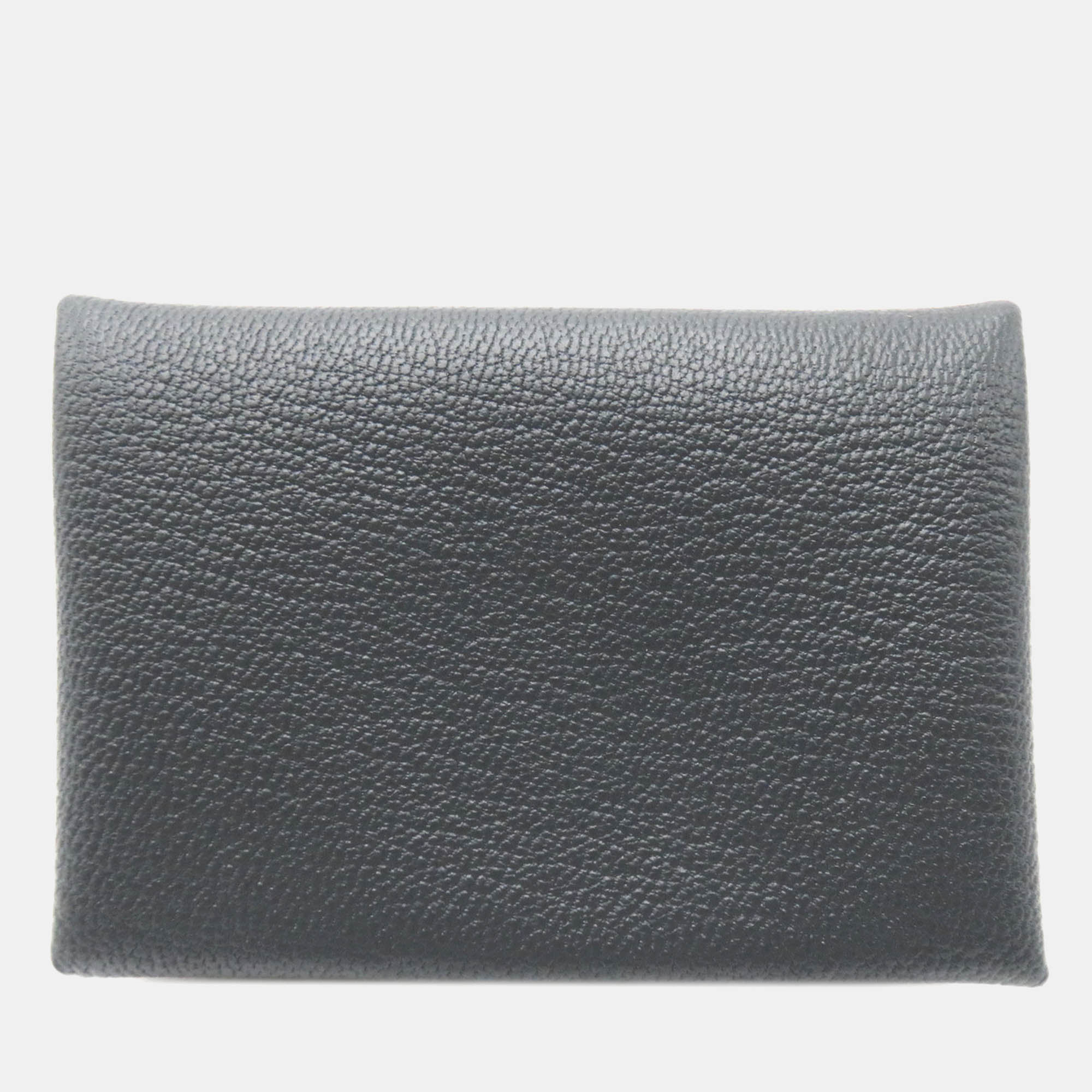 

Hermes Grey Leather Calvi Duo Leather Card Case