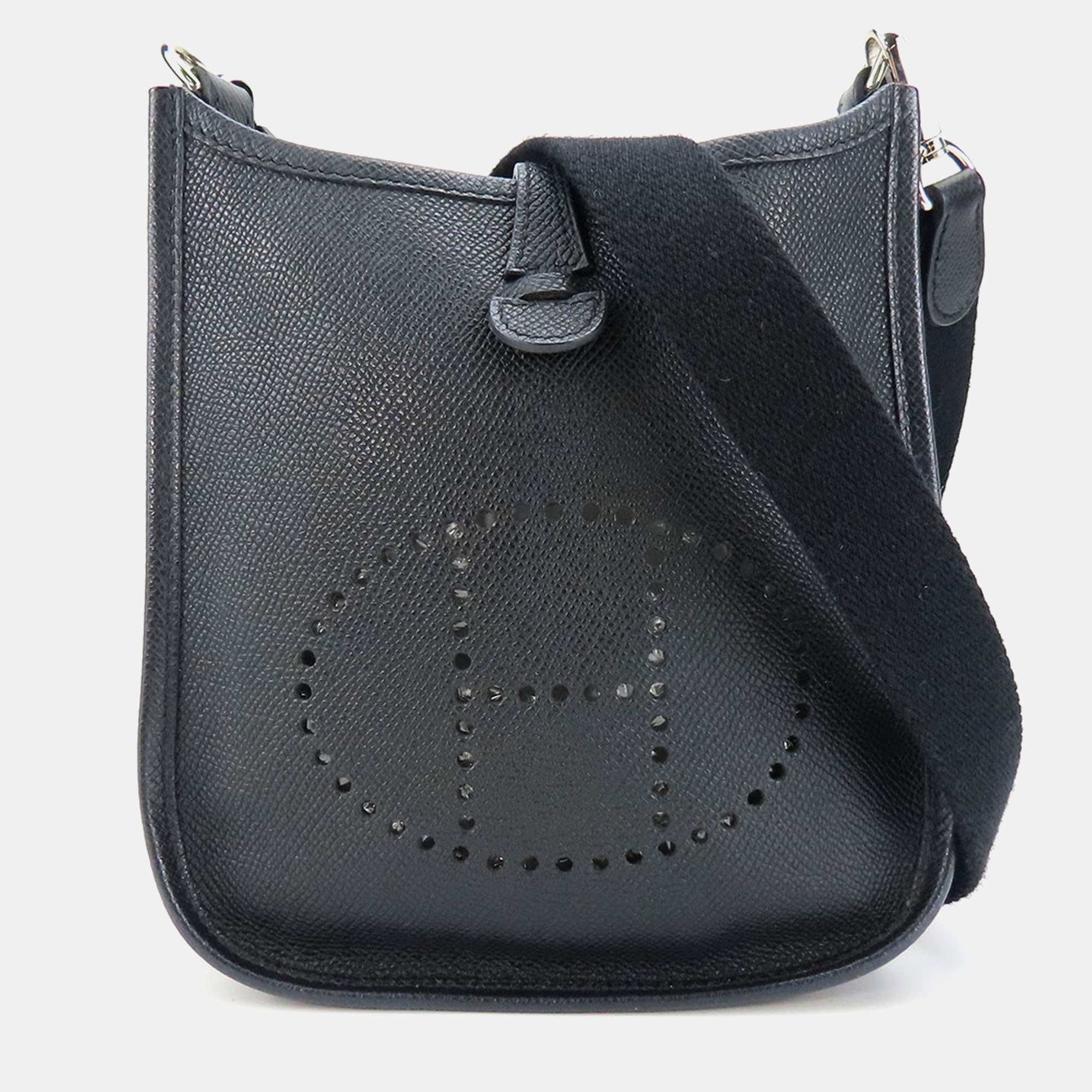 

Hermes Black Leather Evelyn Tpm Epsom Shoulder Bag