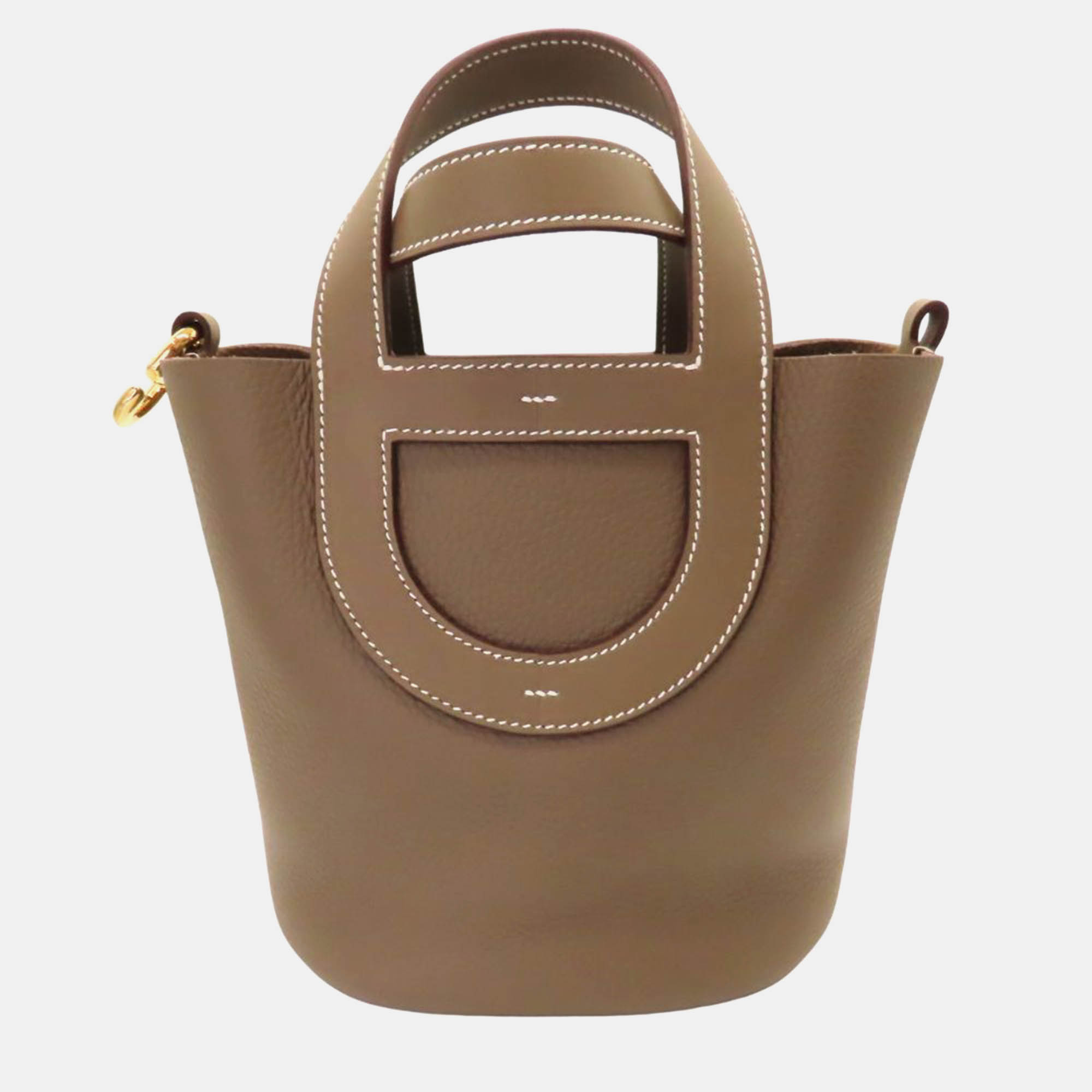 

Hermes Grey Leather In The Loop 18 Handbag