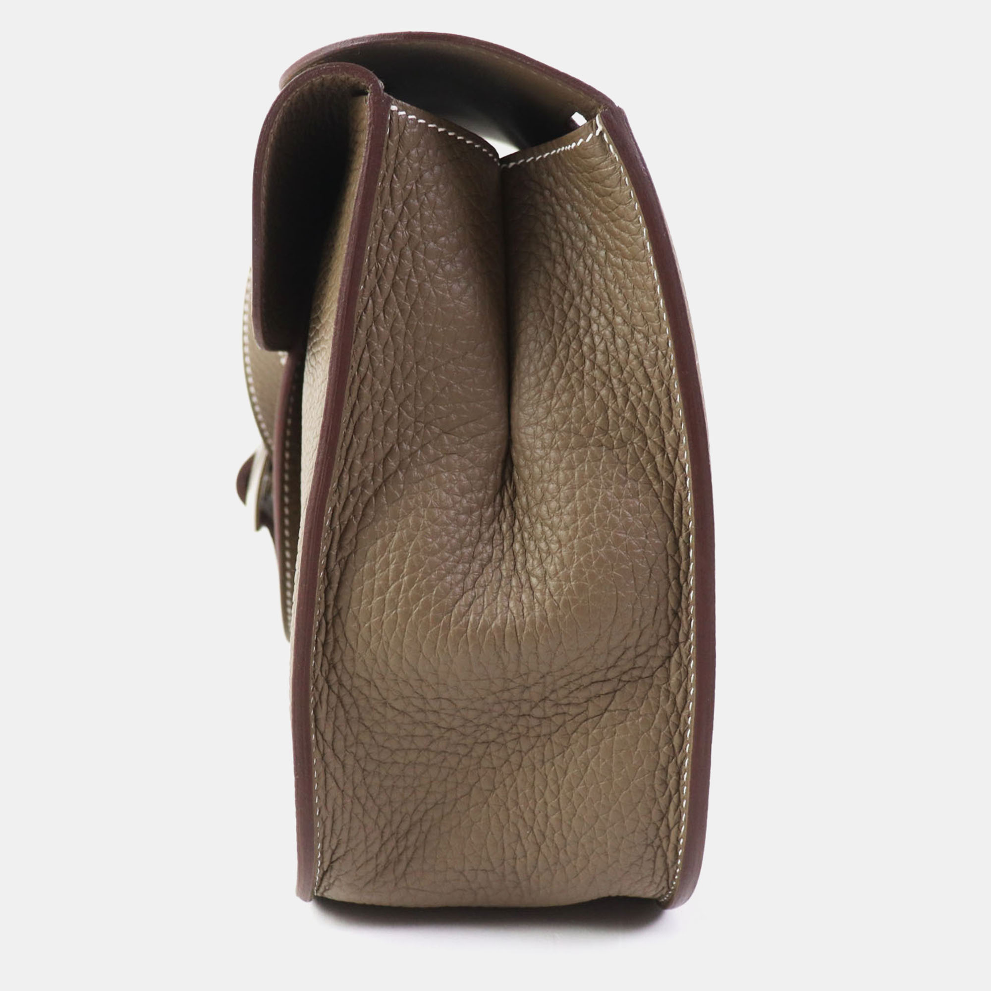Hermes Silver Grey Leather Arzan 31 Shoulder Bag 
