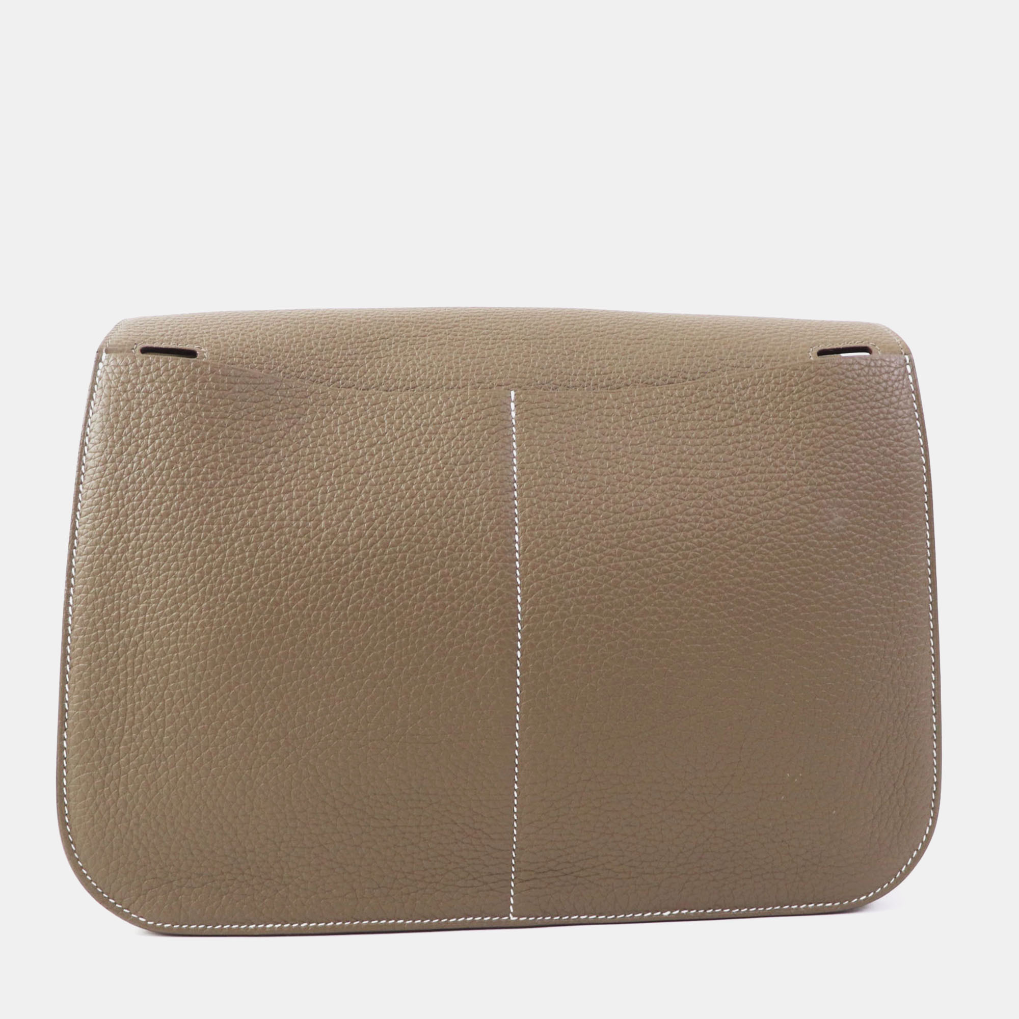 Hermes Silver Grey Leather Arzan 31 Shoulder Bag 