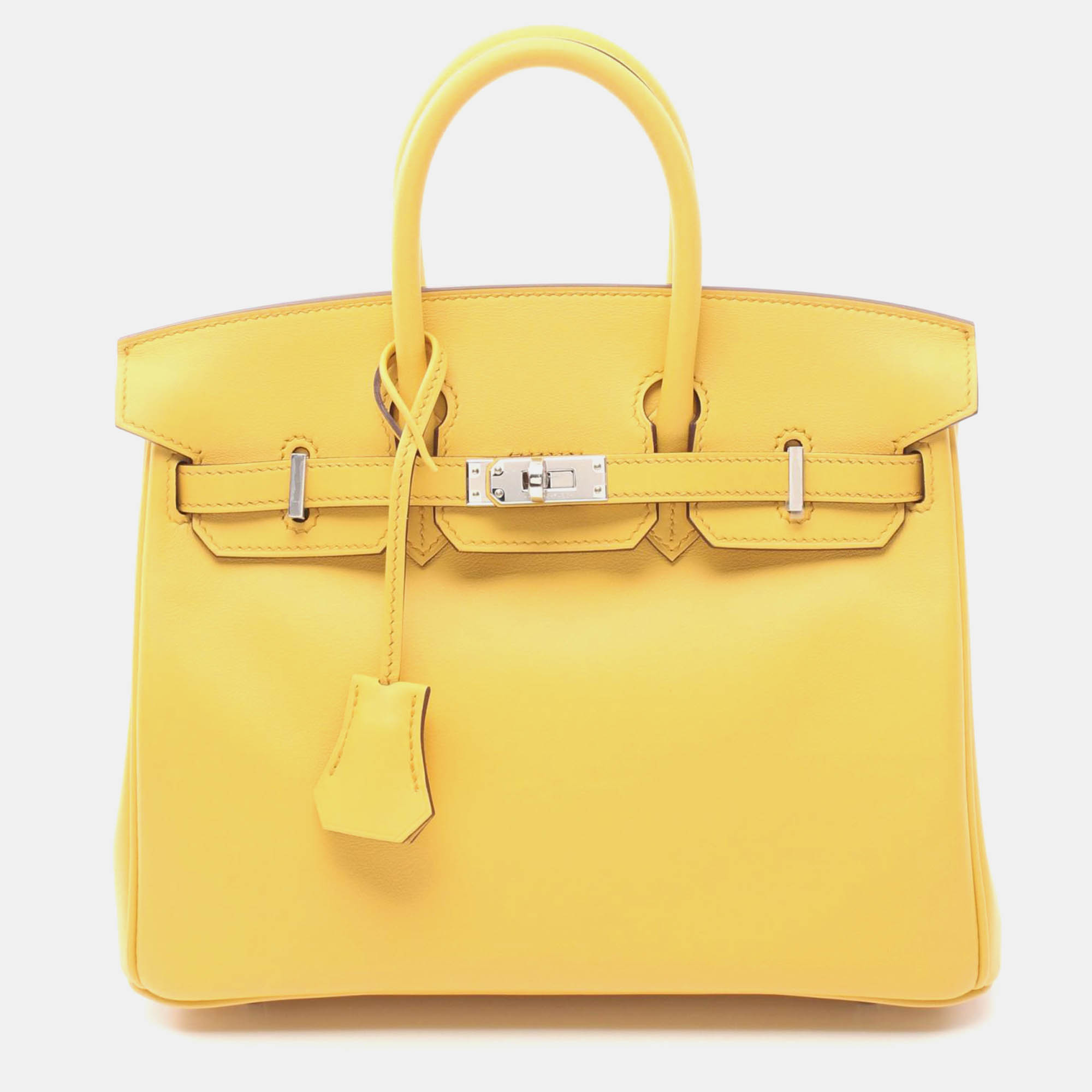 

Hermes Yellow Leather Birkin 25 Handbag