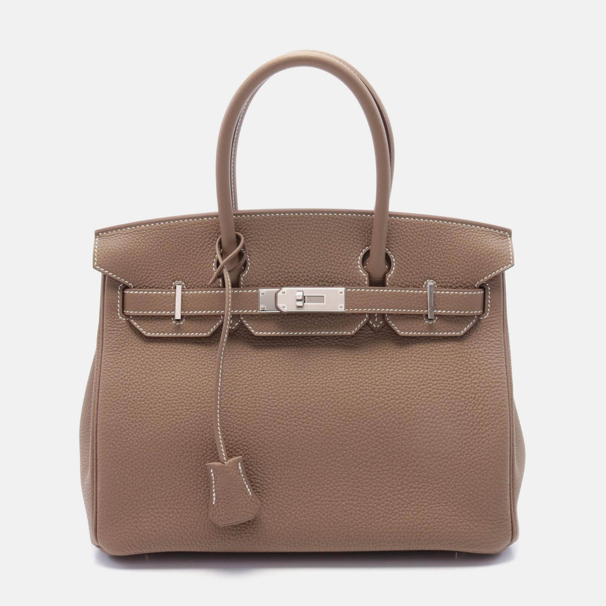 

Hermes Brown Leather Birkin 30 Togo Handbag