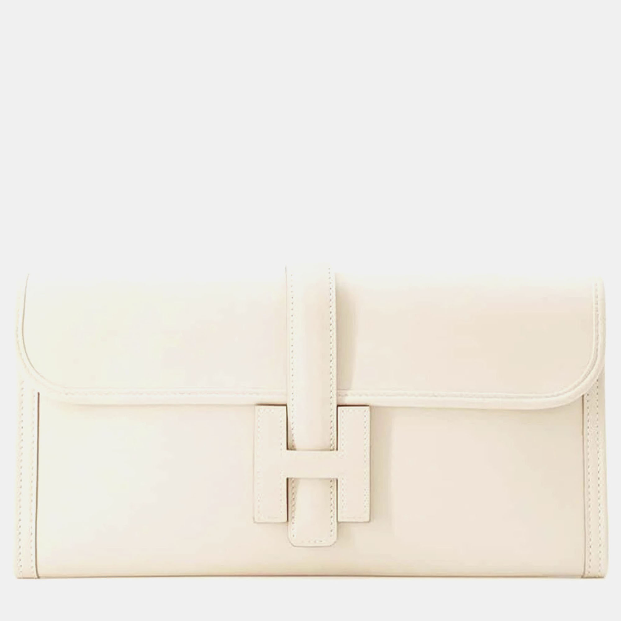 

Hermes Jige Elan Craie Swift Leather Size, White