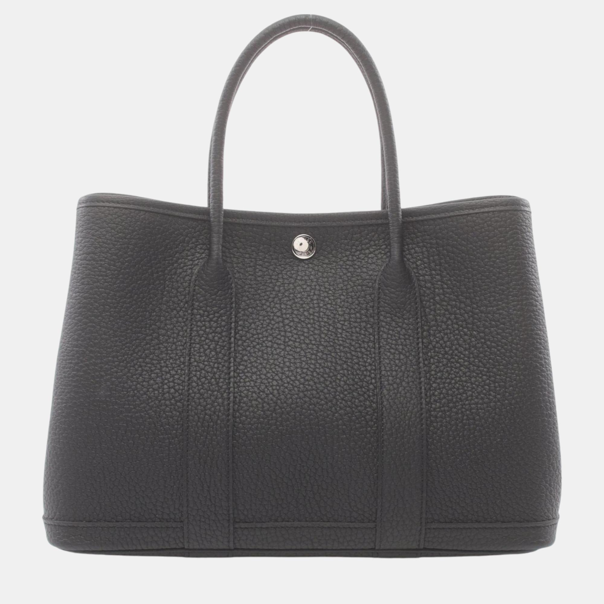 

Hermes Black Garden Party Tpm Tote Bag