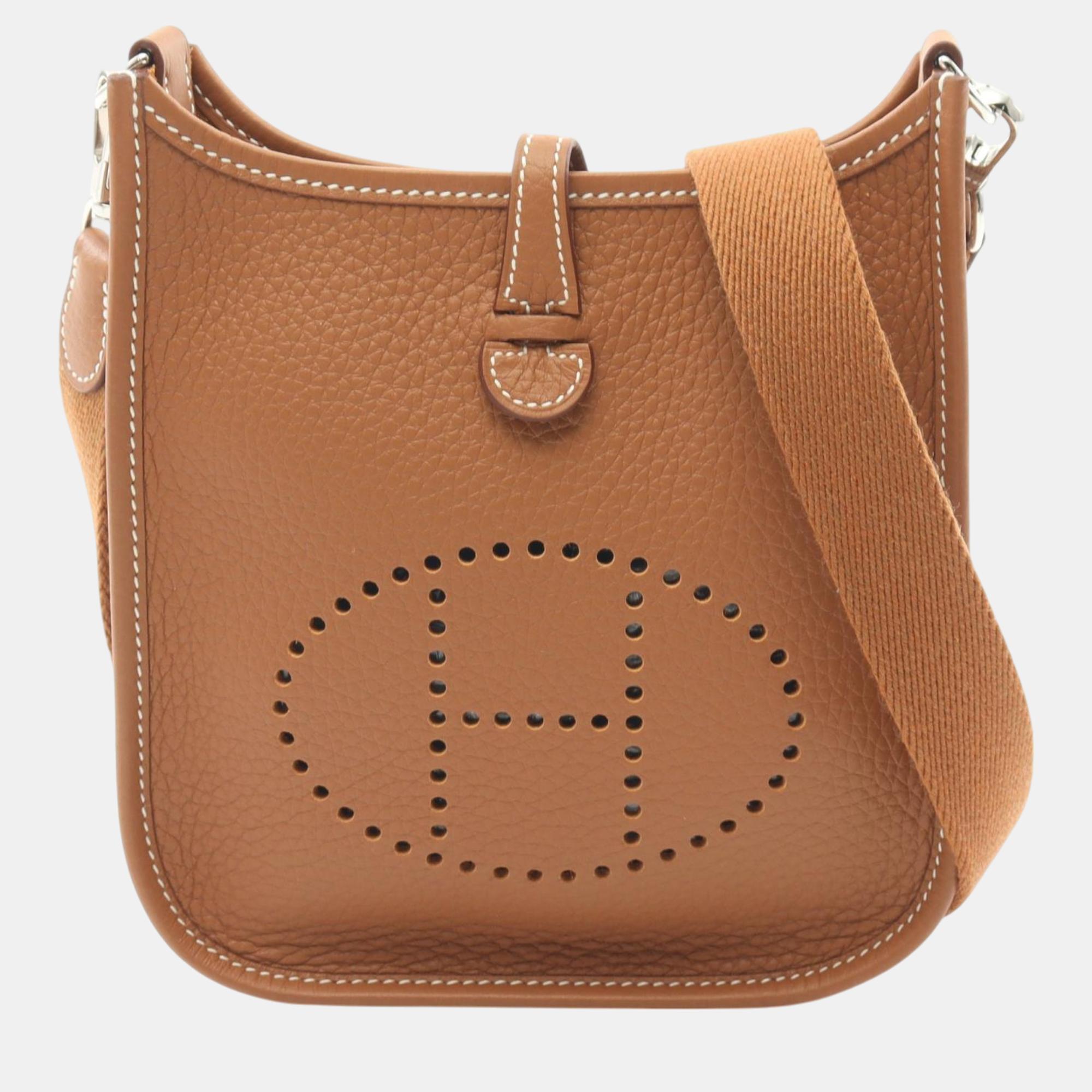 

Hermes Brown Leather Evelyne Tpm Brown Shoulder Bag