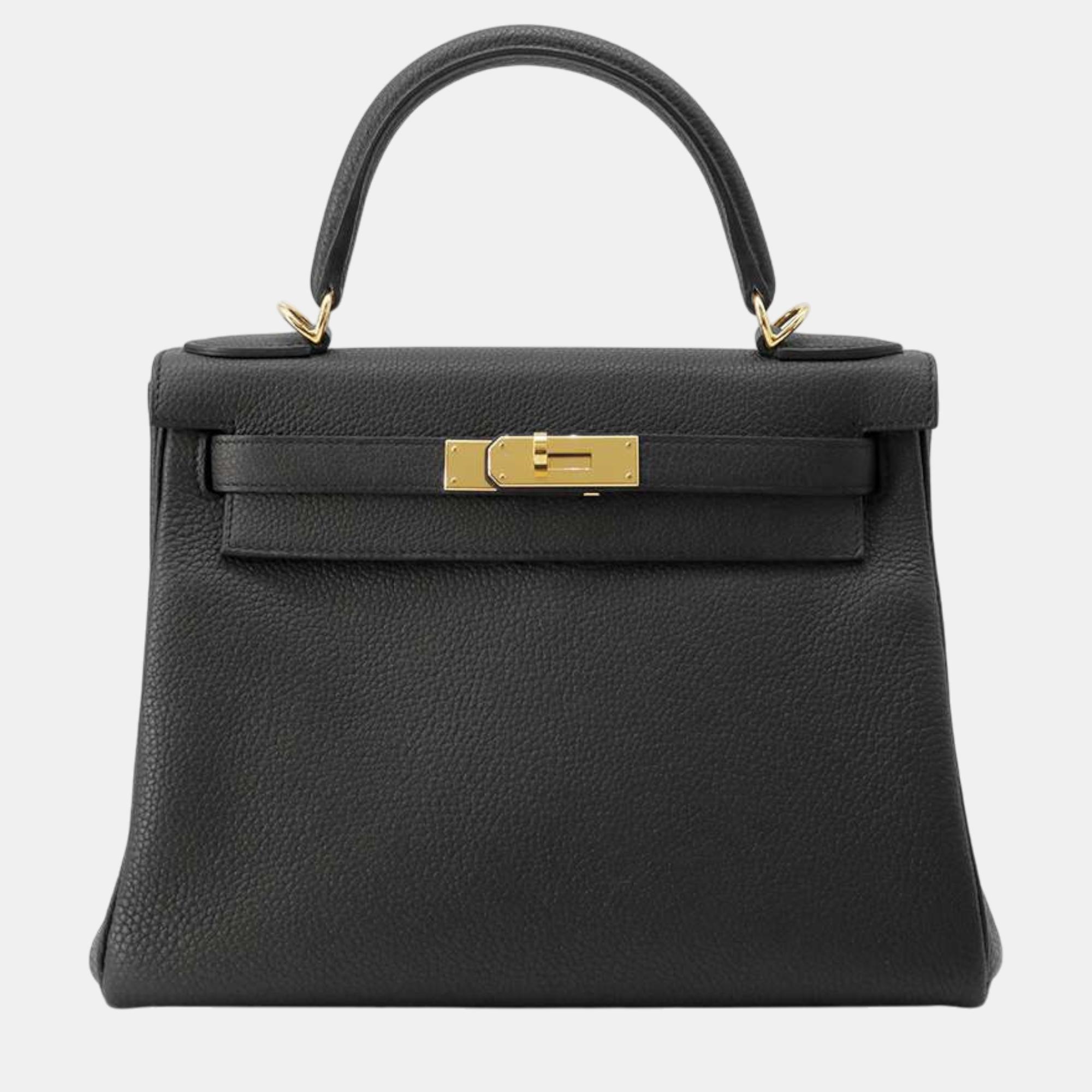 

Hermes Black Togo Leather Kelly Retourne bag Size