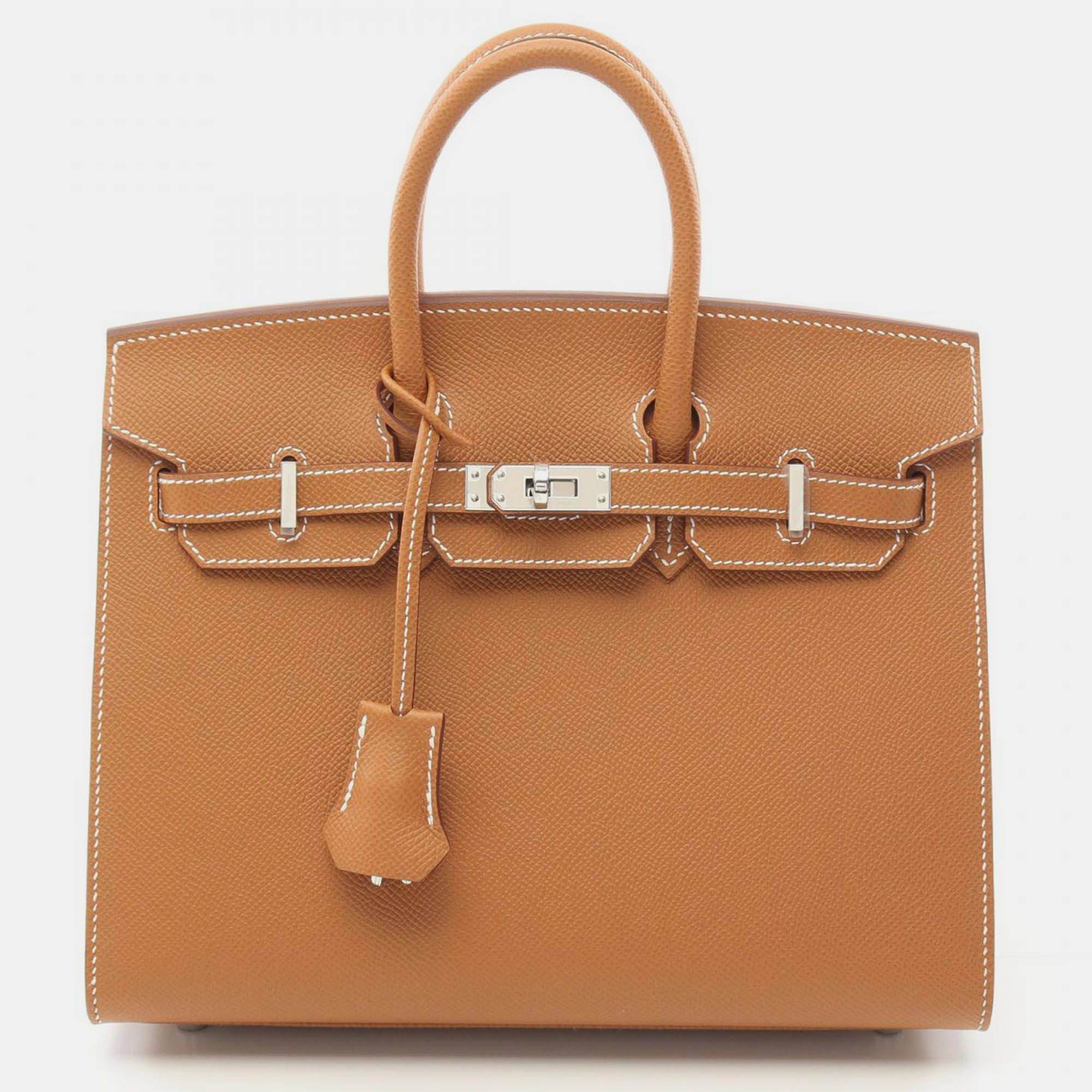 

Hermes Brown Leather Birkin 25 Handbag