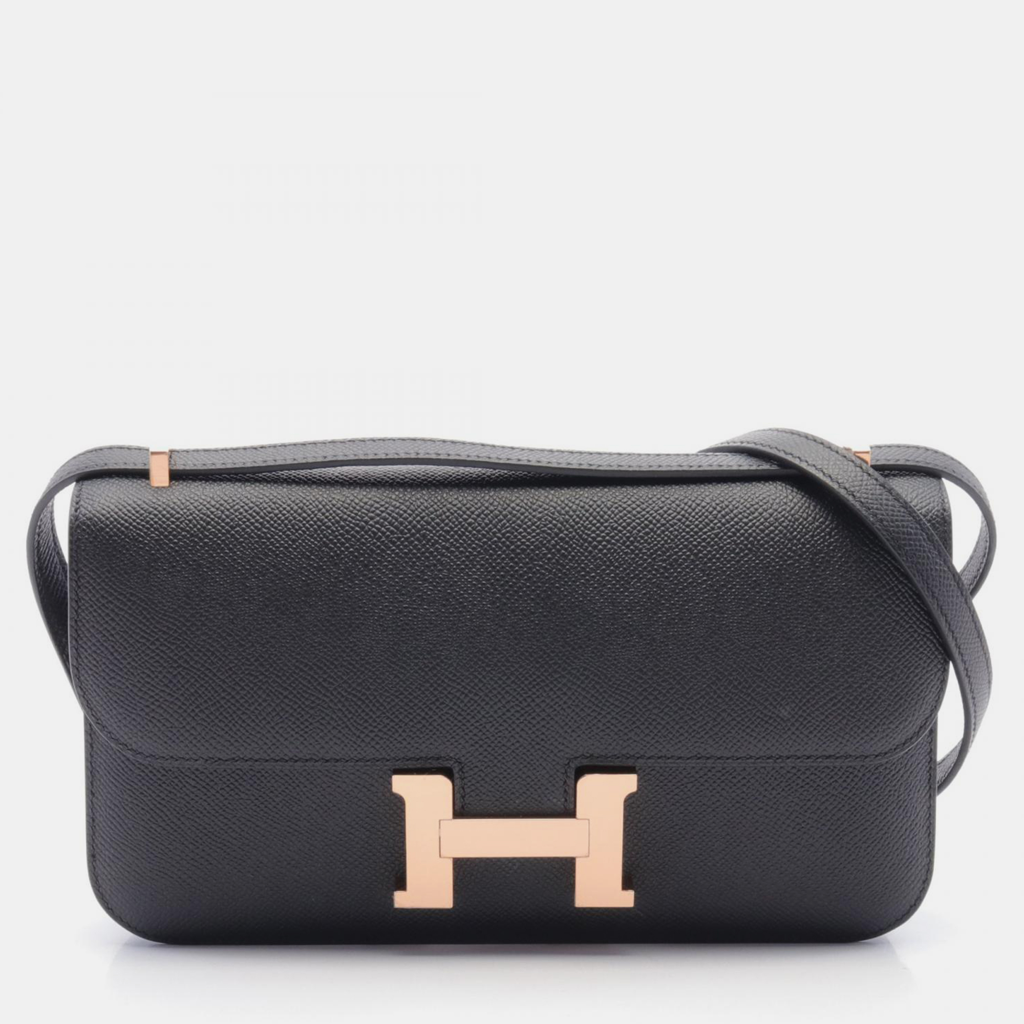 

Hermes Black Leather Constance Elan Miroir Shoulder Bag