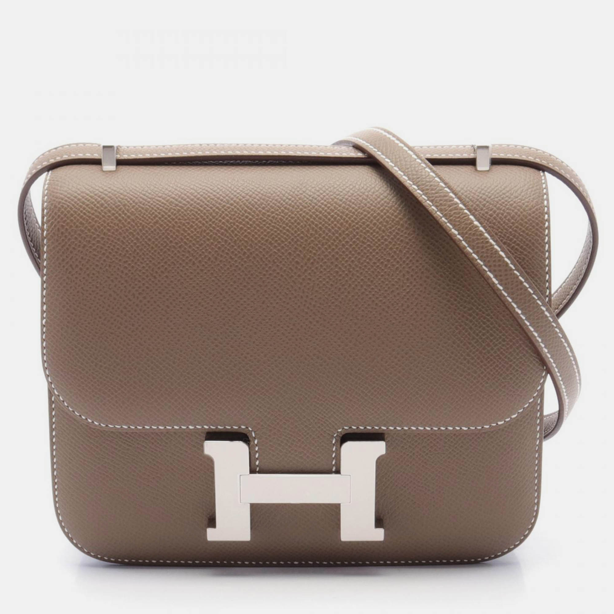 

Hermes Brown Leather Constance 3 Mini Miroir Shoulder Bag