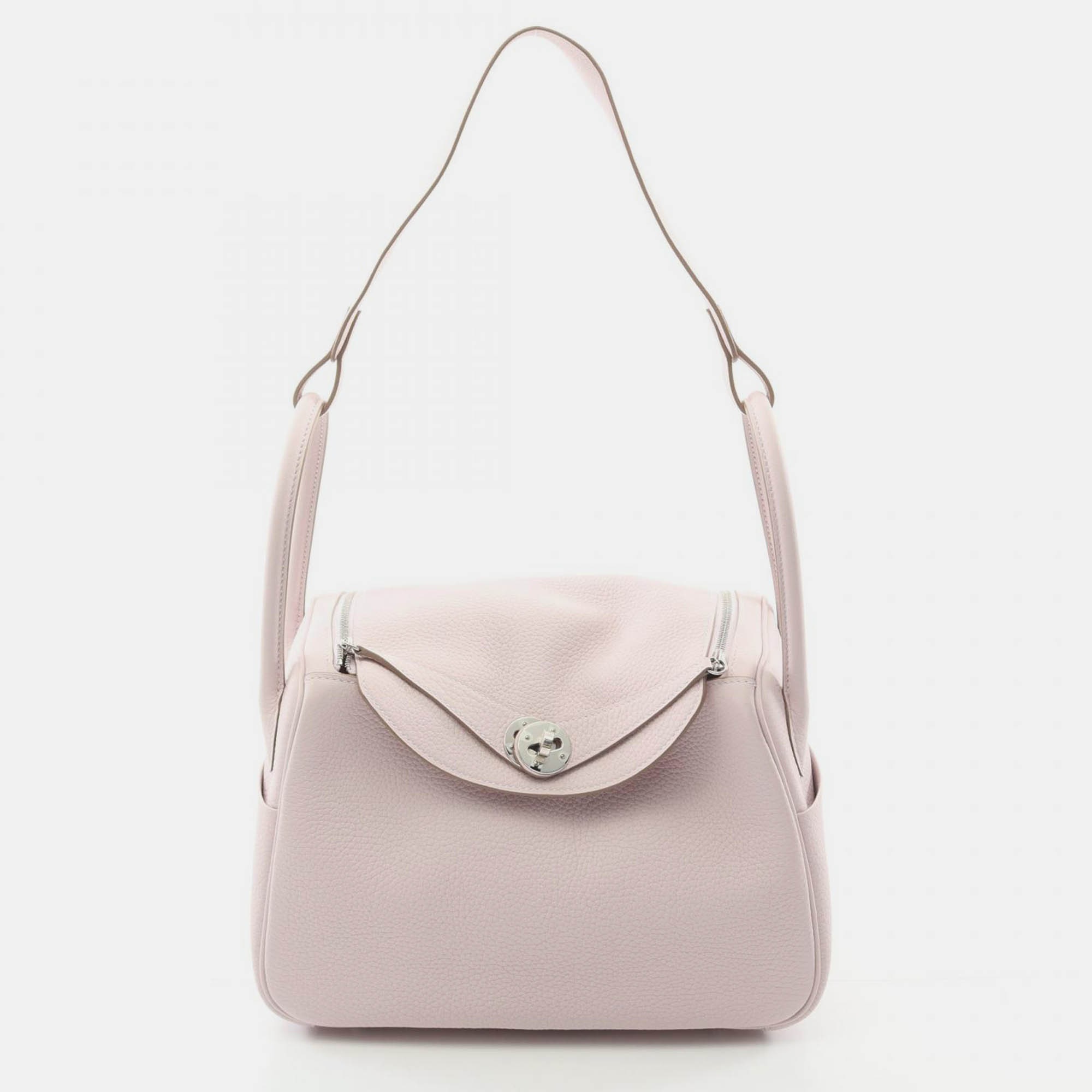 

Hermes Pink Leather Lindy 26 Shoulder Bag