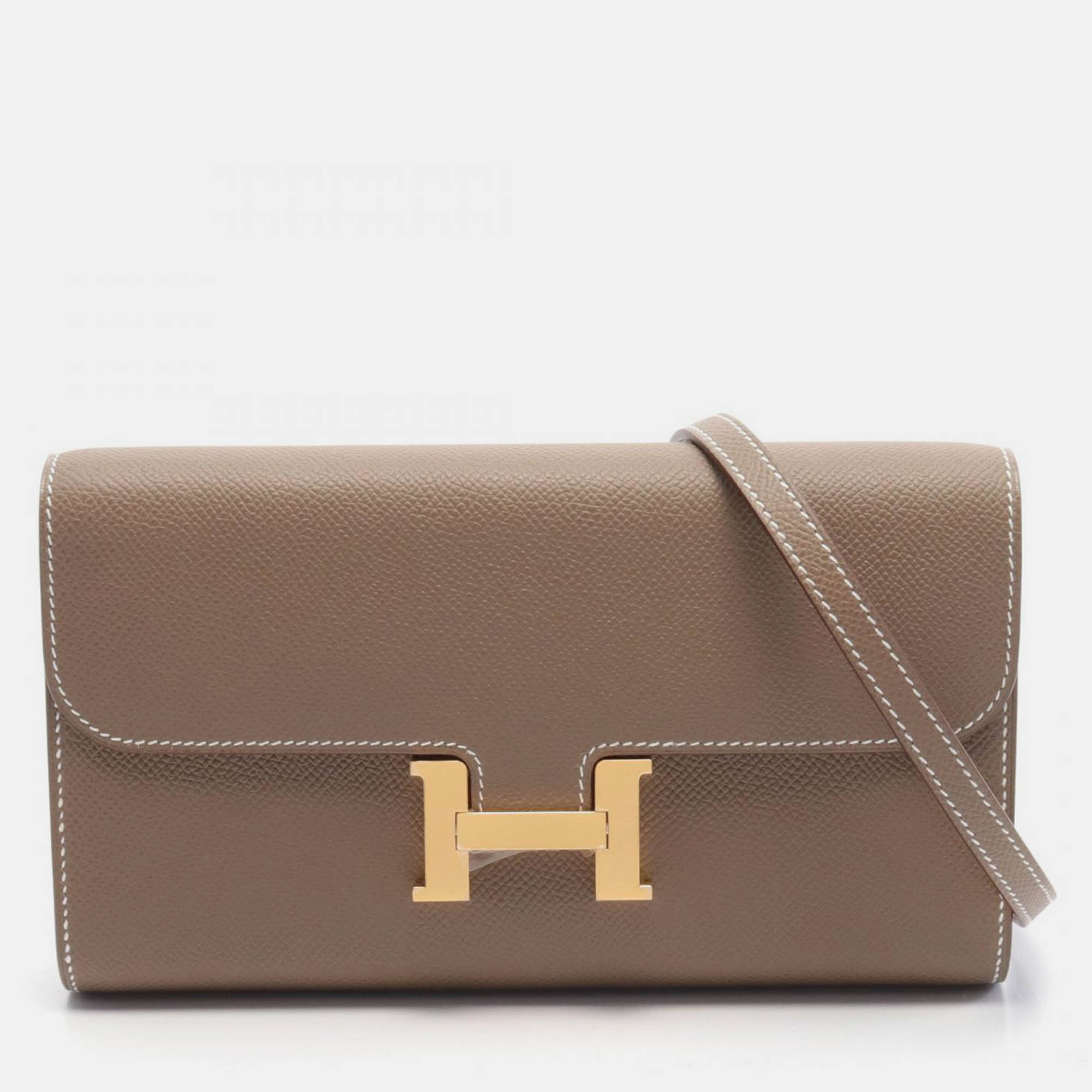 

Hermes Brown Leather Constance Long To Go Shoulder Bag