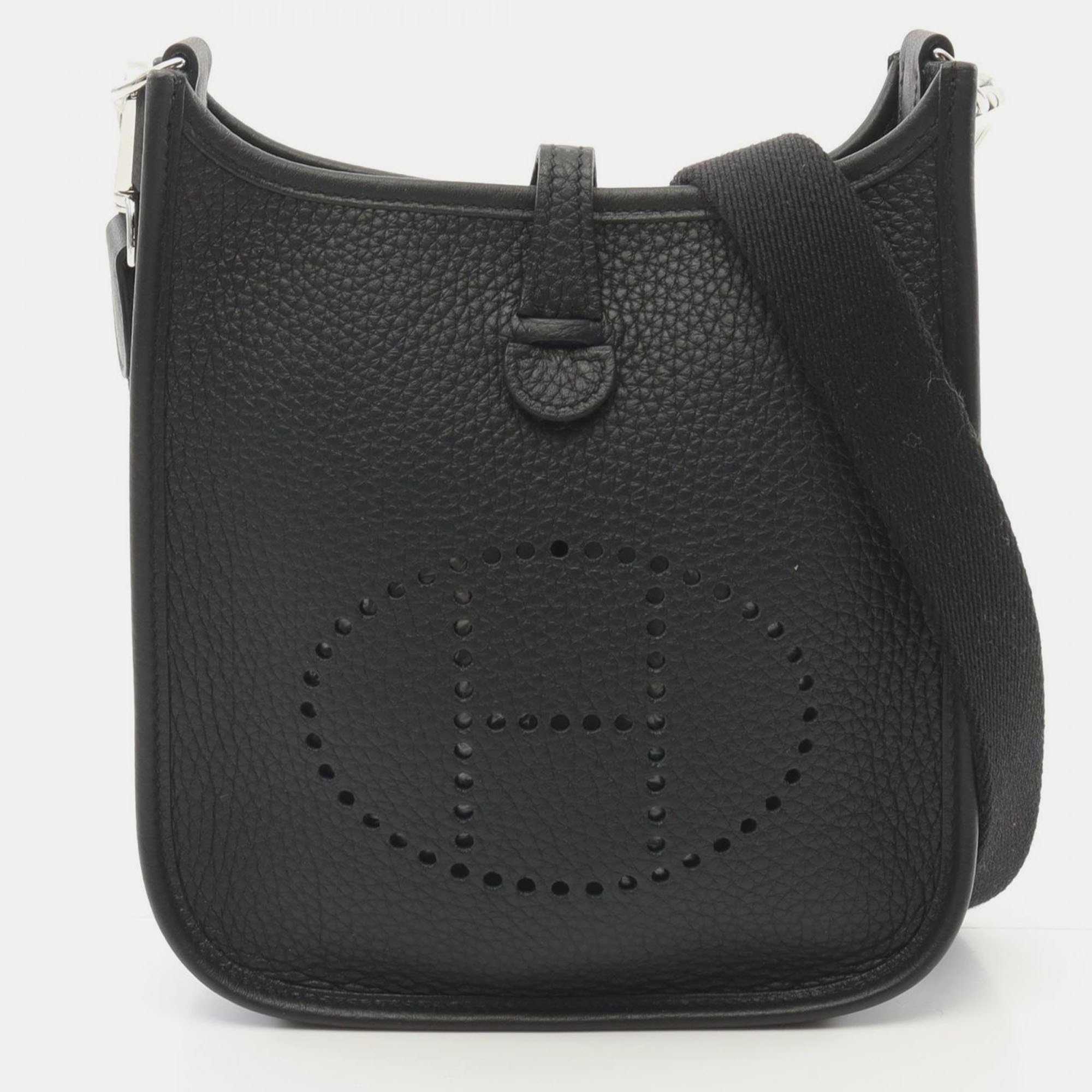 

Hermes Black Leather Evelyne TPM Shoulder Bag