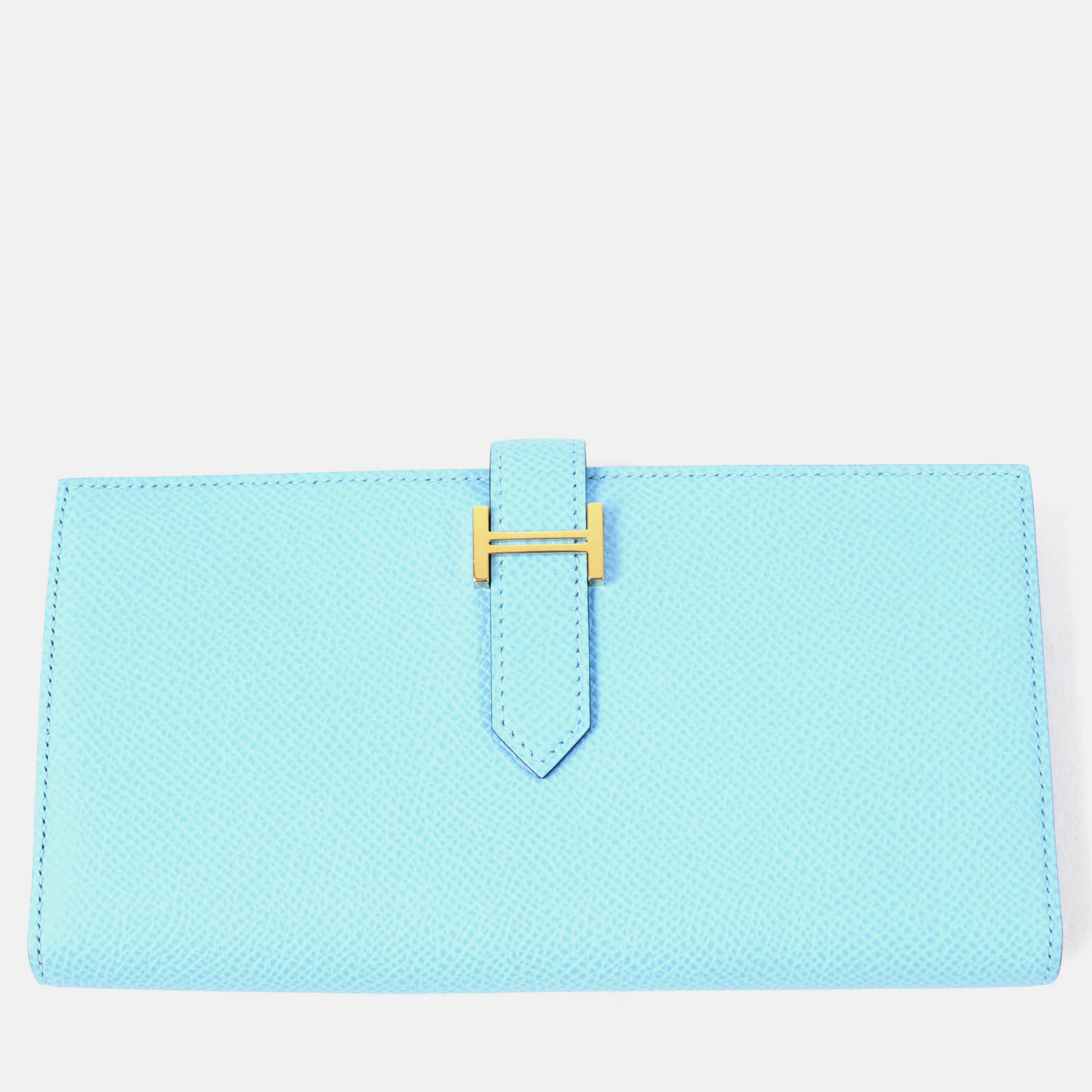 

Hermes Blue Leather Epsom Celeste Veil Jade Purse