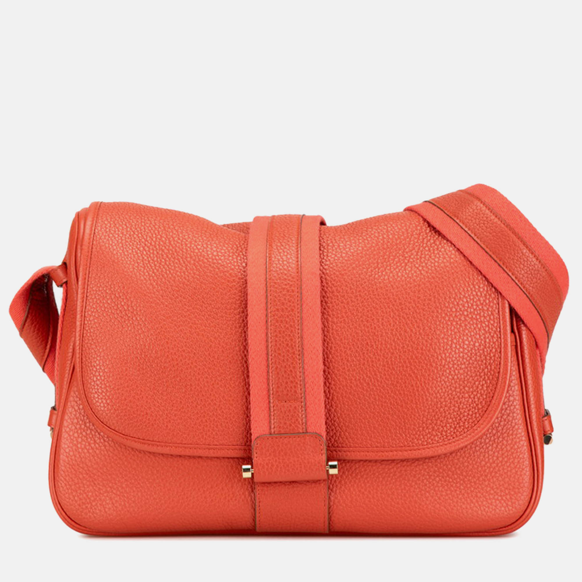 

Hermes Pink Leather Taurillon Clemence Shoulder Bag