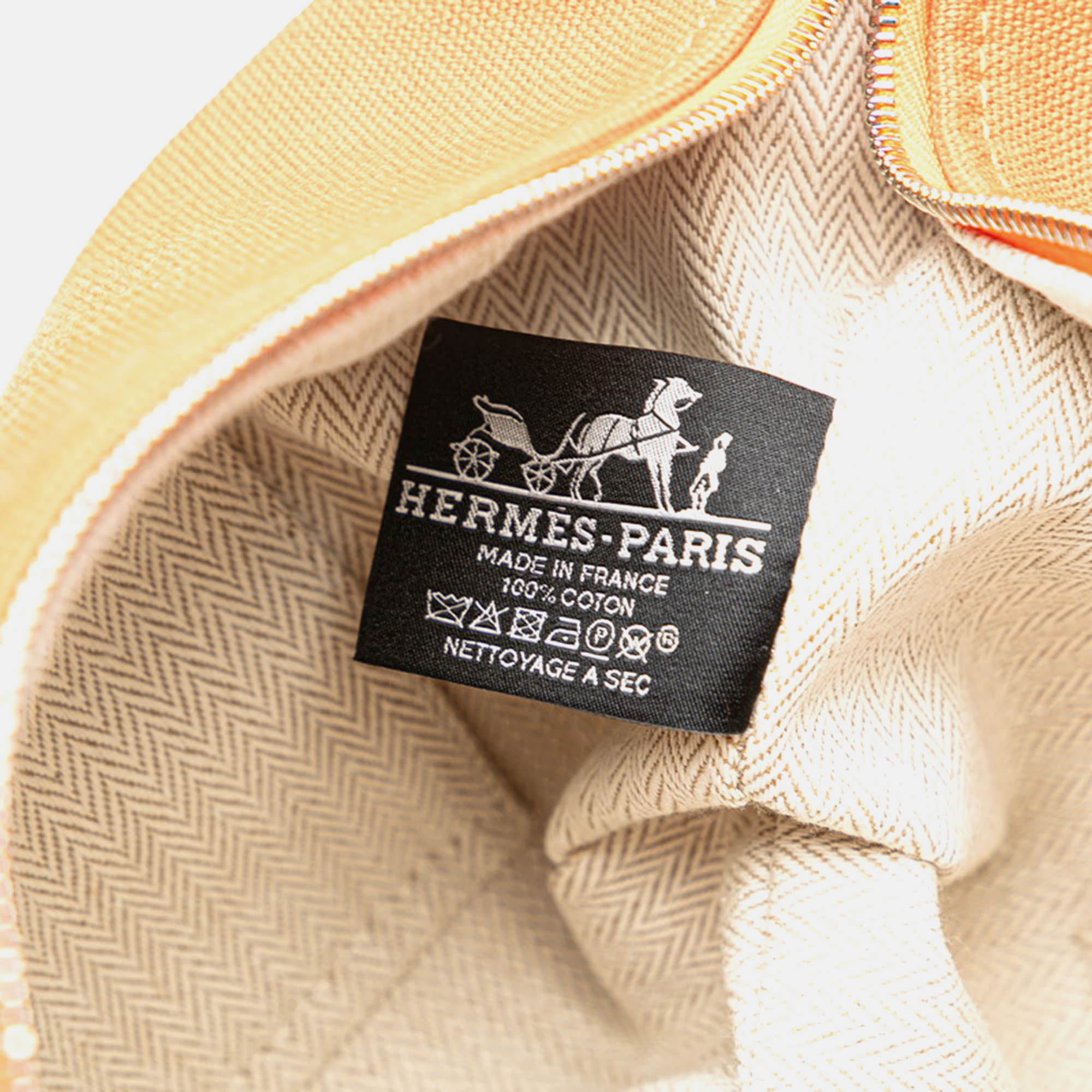 Hermes Red Cotton Handbag Pouch 