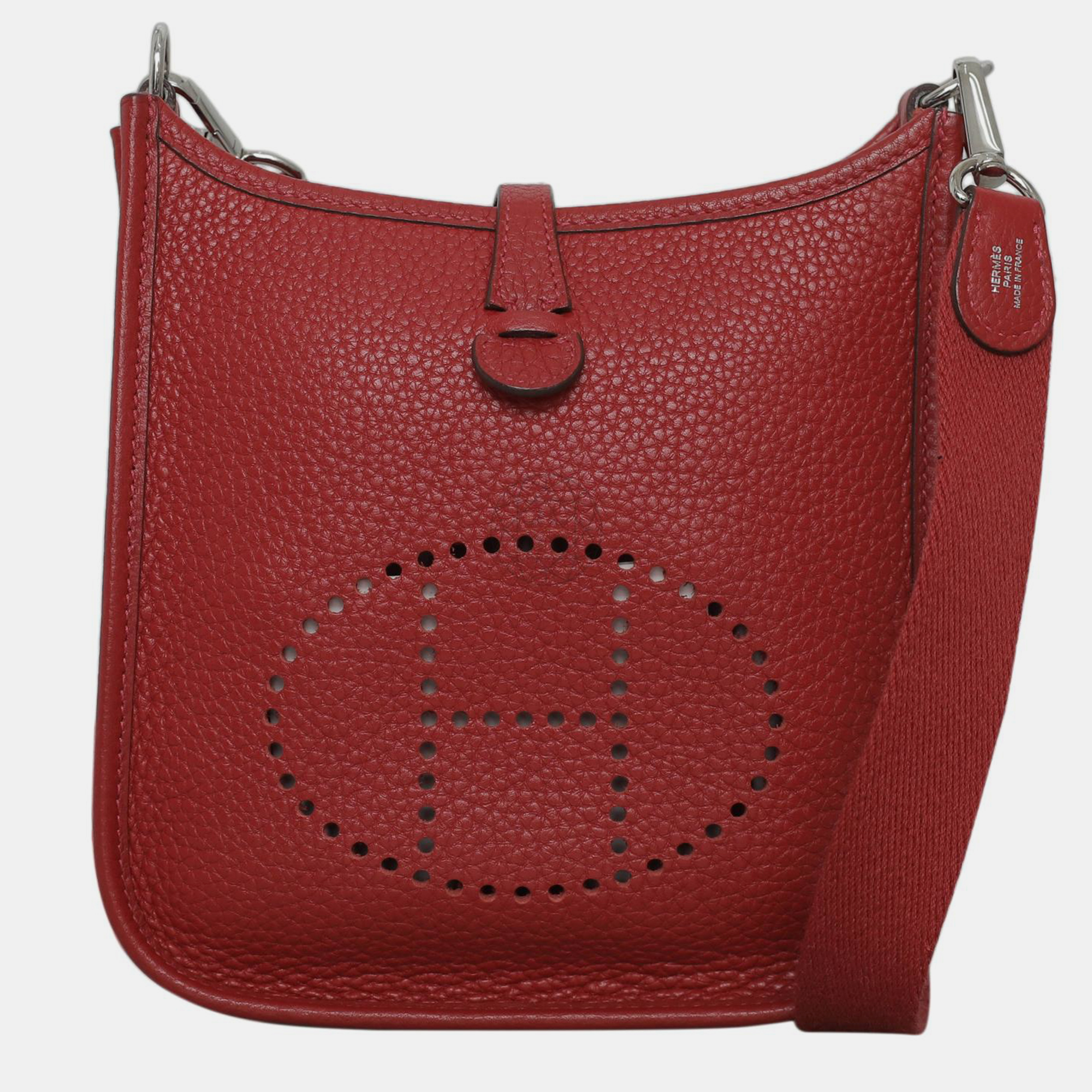 

Hermes Mini Evelyne Bag With Amazone Strap, Red