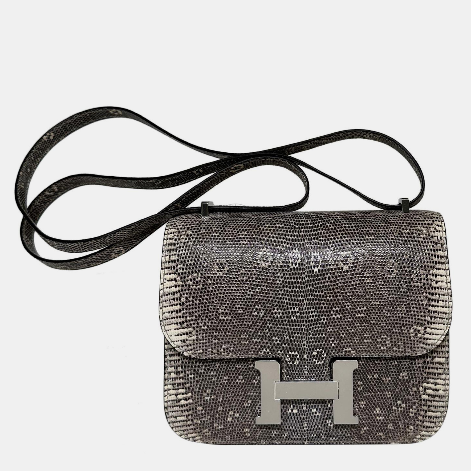 

Hermes Lizard Ombre Constance Mirror 18 bag PHW, Grey