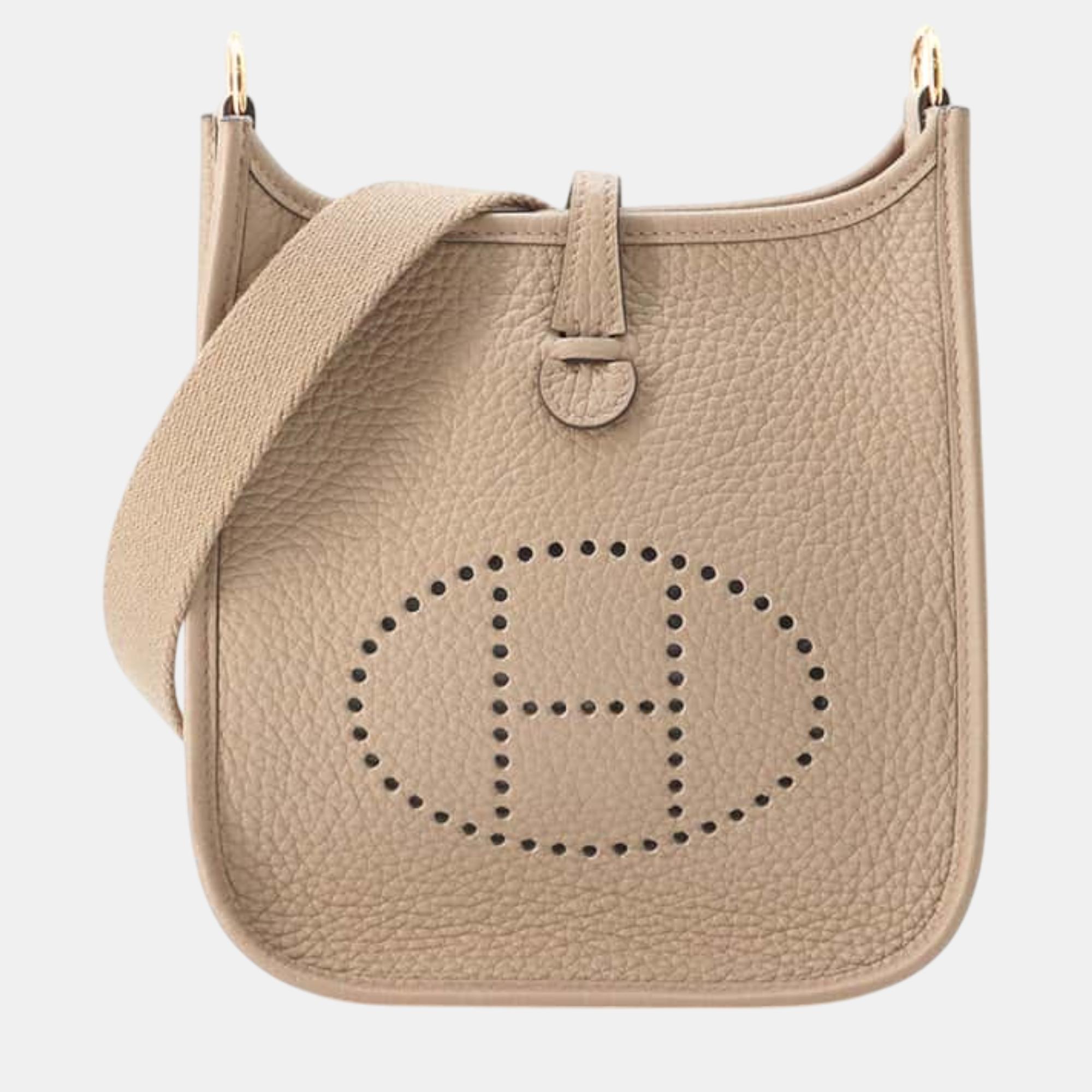 

Hermes Beige Marfa Taurillon Clemence Evelyne TPM Bag