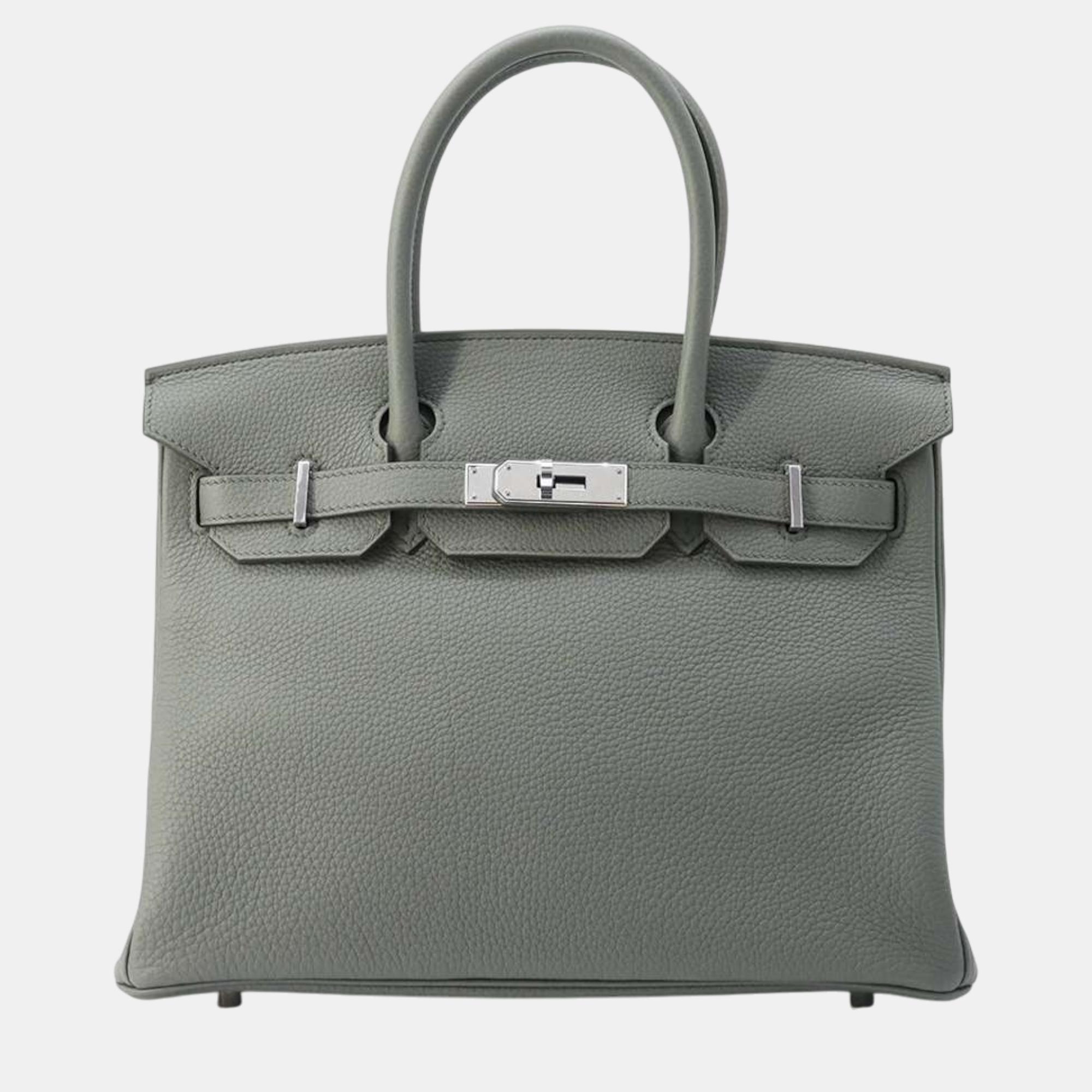 

Hermes Birkin Vert Amand Togo Leather Size, Grey