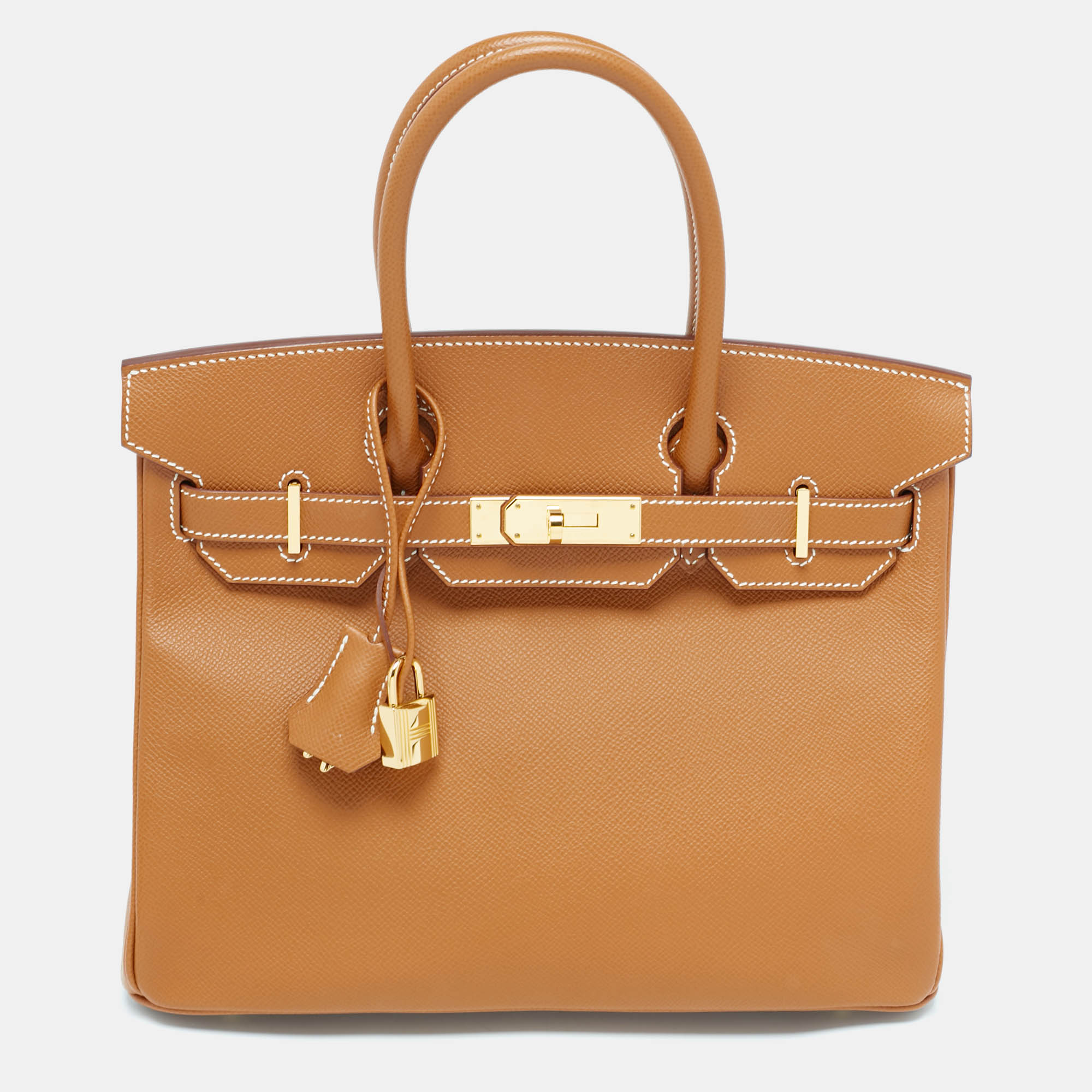 

Hermès Gold Epsom Leather Gold Finish Birkin 30 Bag, Brown