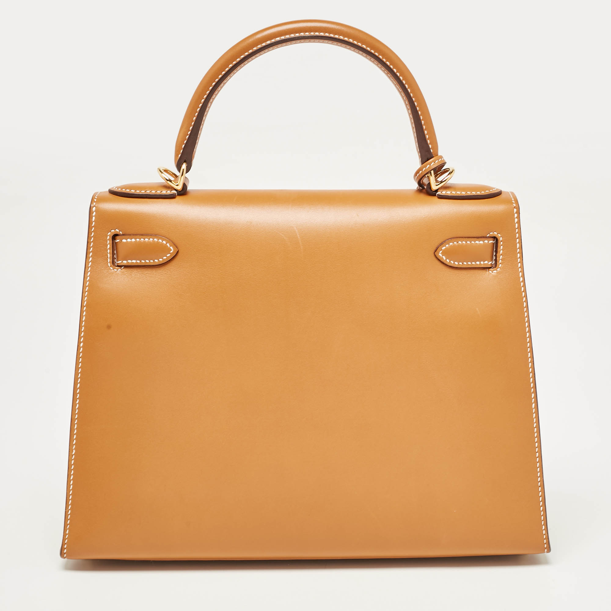 Hermes Natural Sable Butler Leather Gold Finish Kelly Sellier 28 Bag 